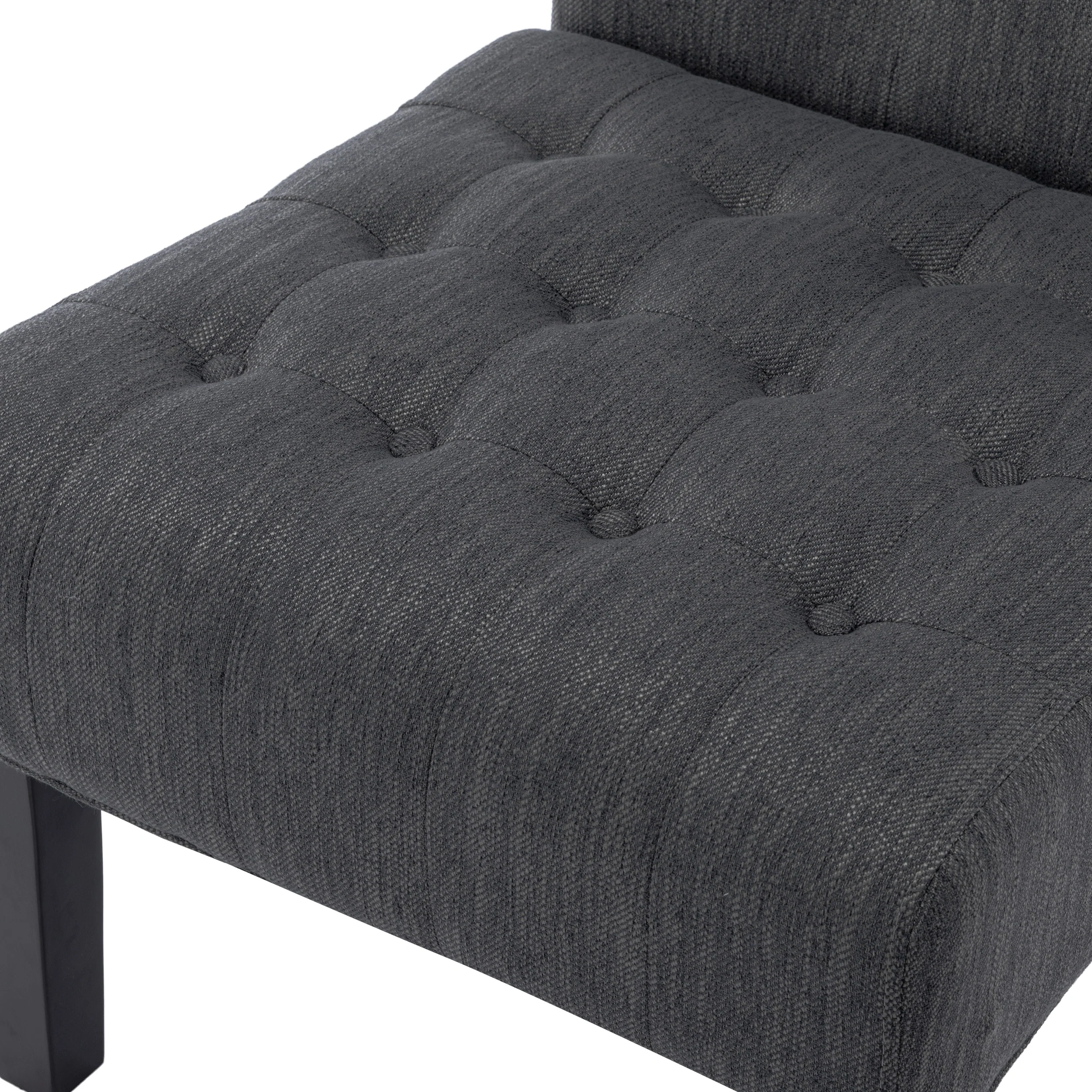 Mulligan Contemporary Fabric Tufted Slipper Chairs, Set of 2 - furnishings