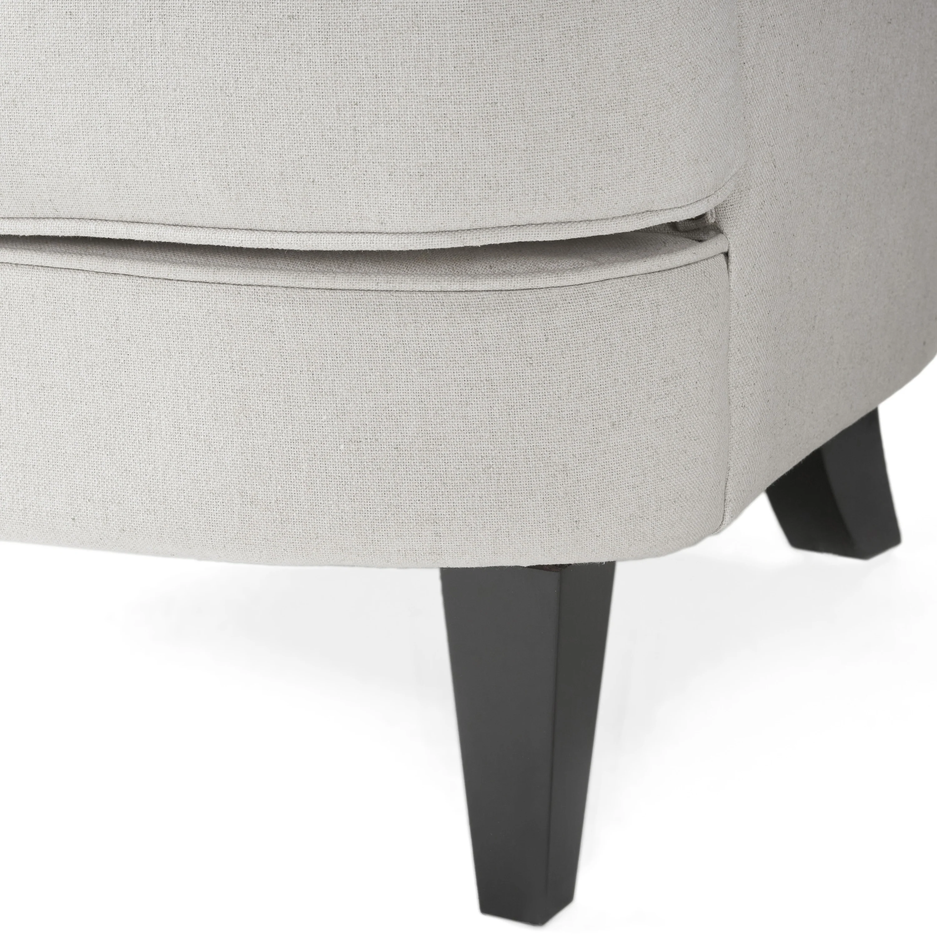 Teton Button Tufted Upholstered Club Chair With Footstool - furnishings