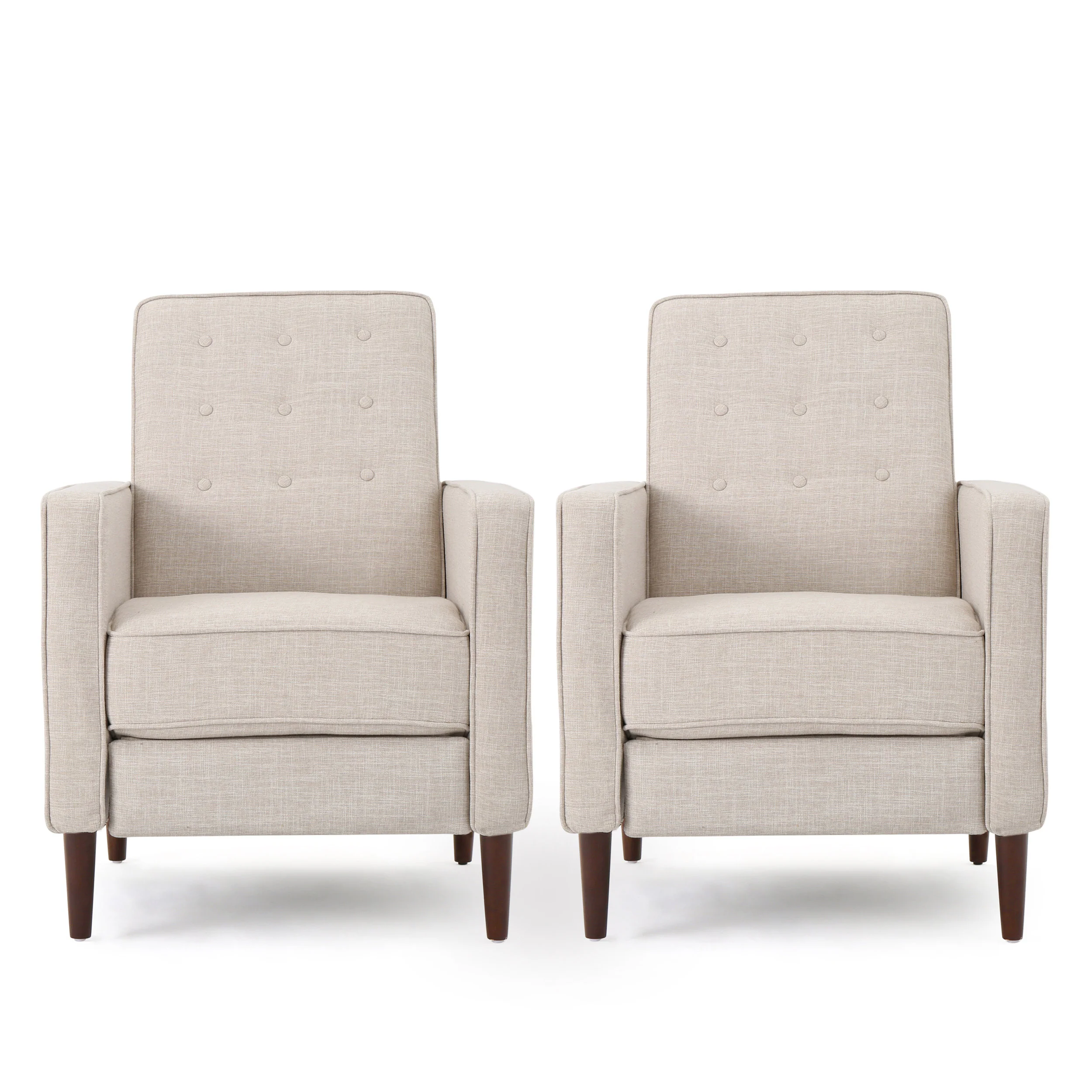 Marston Mid Century Modern Fabric Recliner (Set of 2) - furnishings