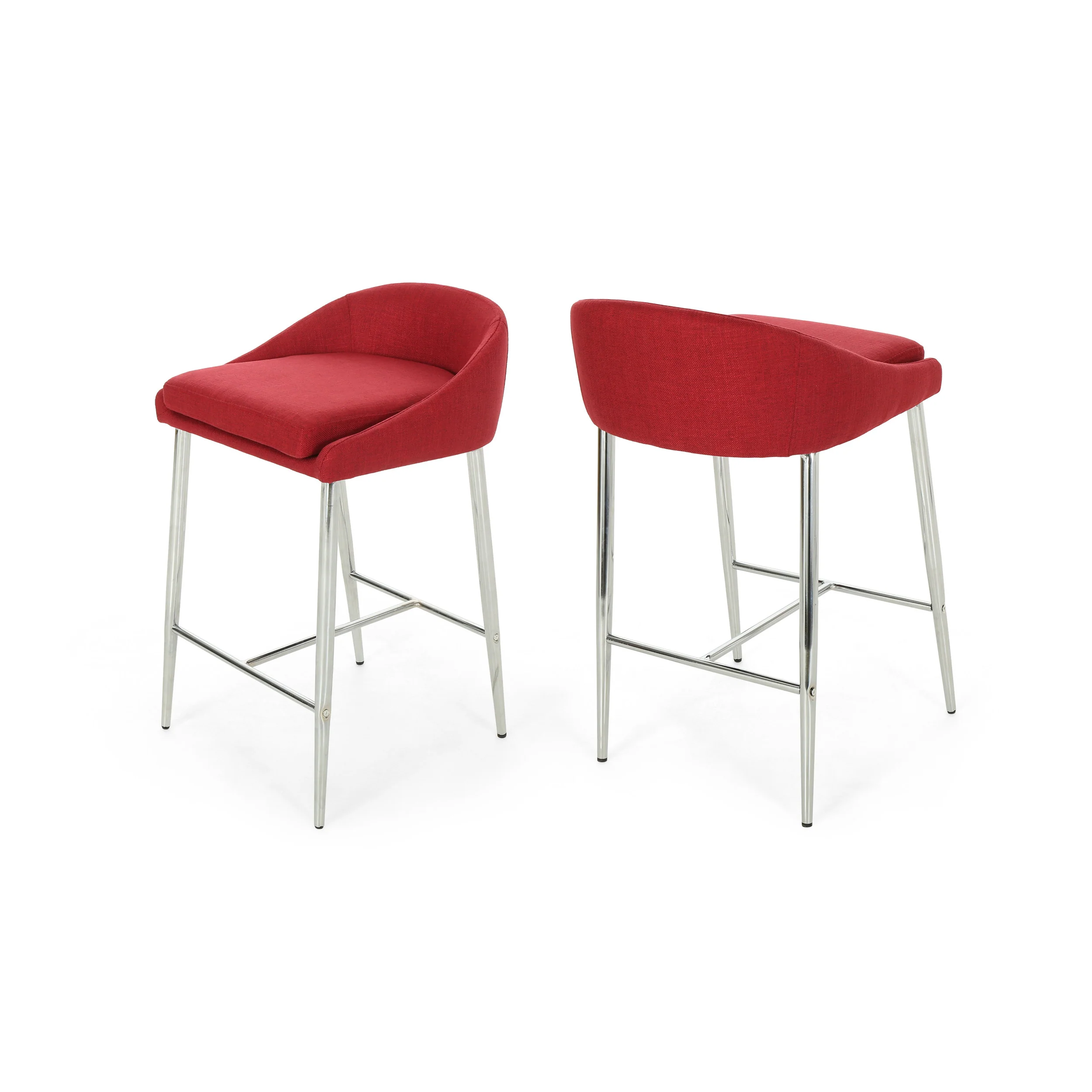 Fanny Upholstered Counter Stools, Modern, Upholstered (Set of 2) - furnishings