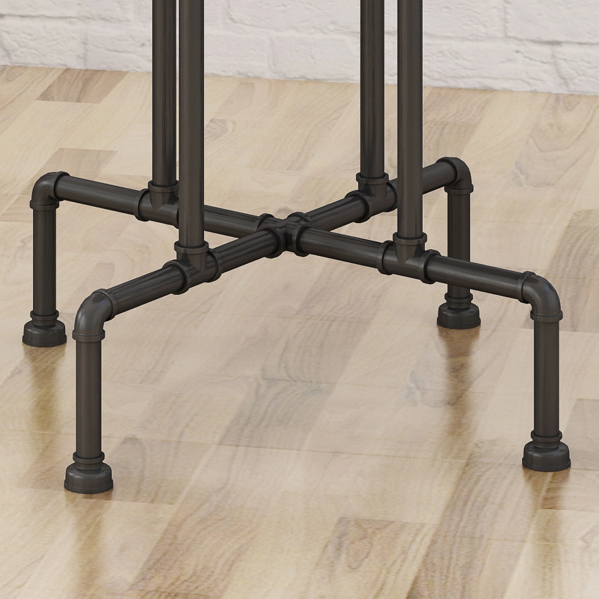 Atmos Industrial Faux Wood Bar Table, Dark Brown - furnishings