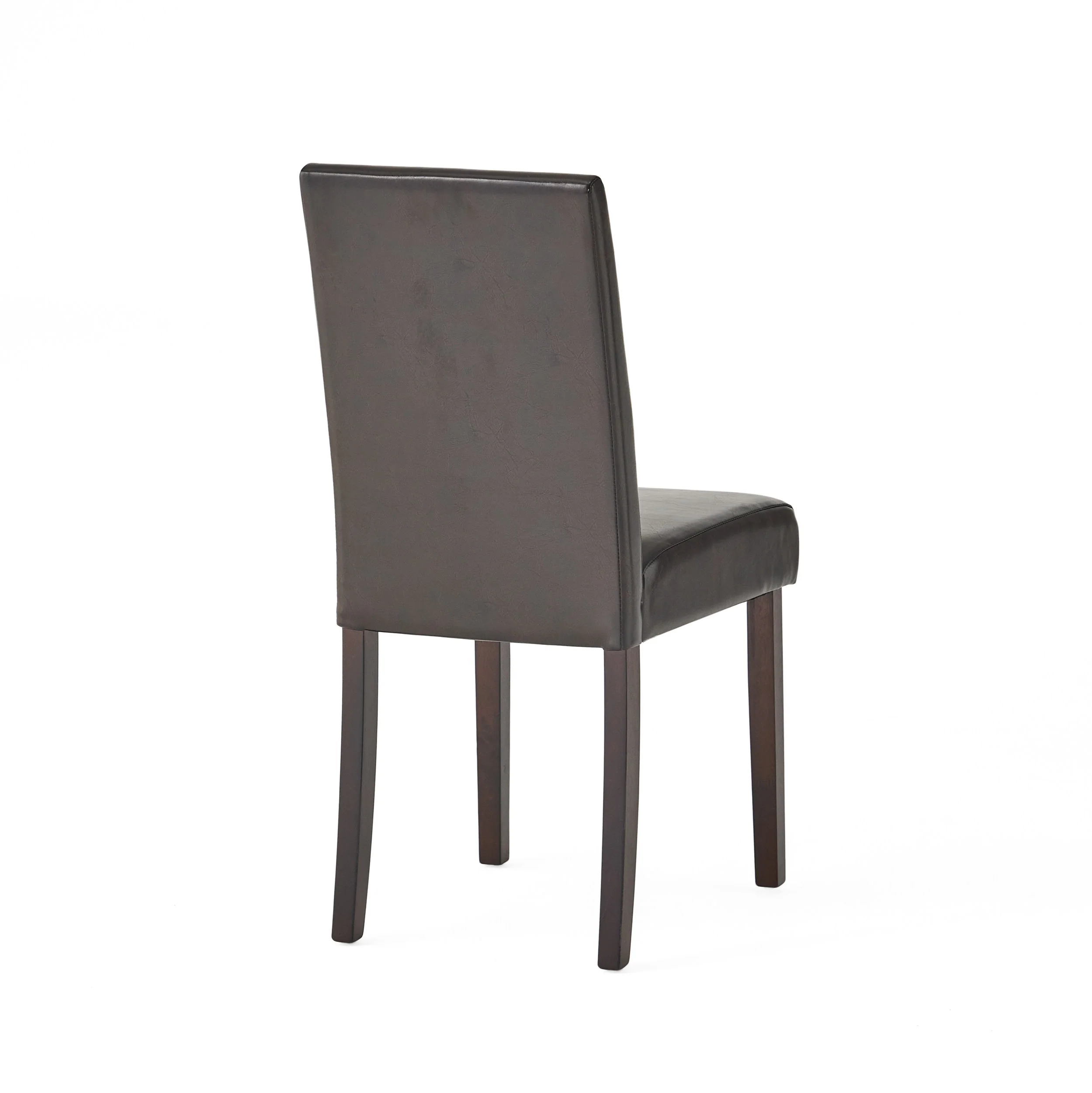 Esteban Brown Leather Parson Dining Chairs (Set of 2) - furnishings