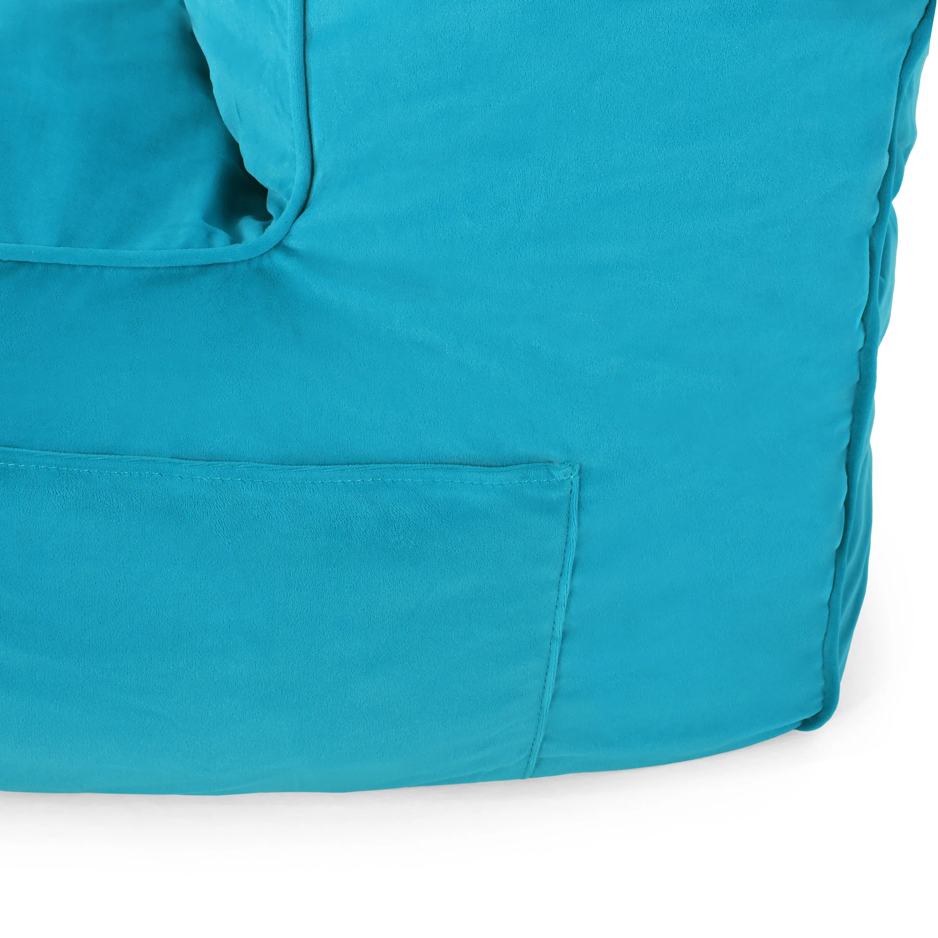 Caraway Modern Velvet Bean Bag Chair - furnishings