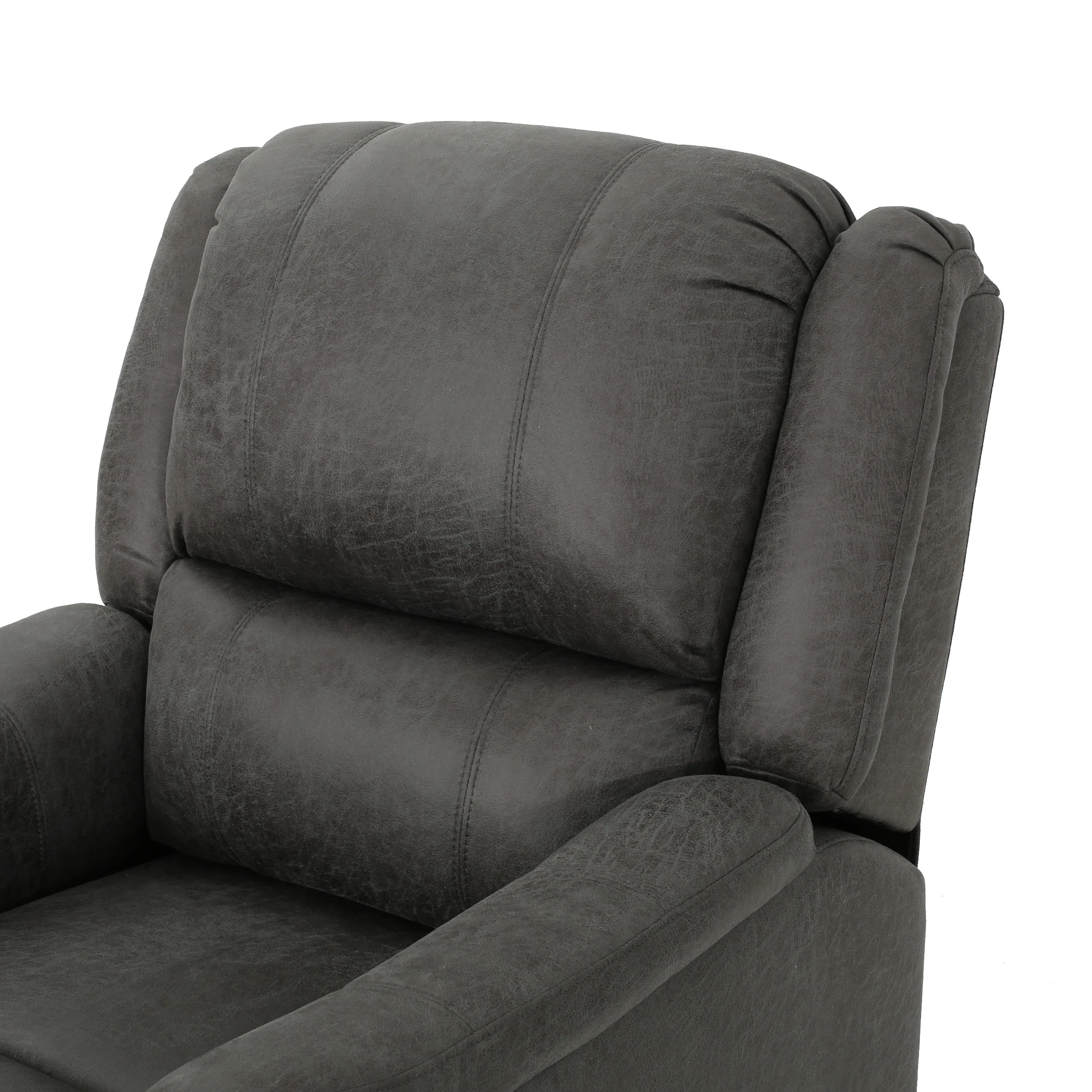 Jemma Tufted Slate Microfiber Swivel Gliding Recliner - furnishings