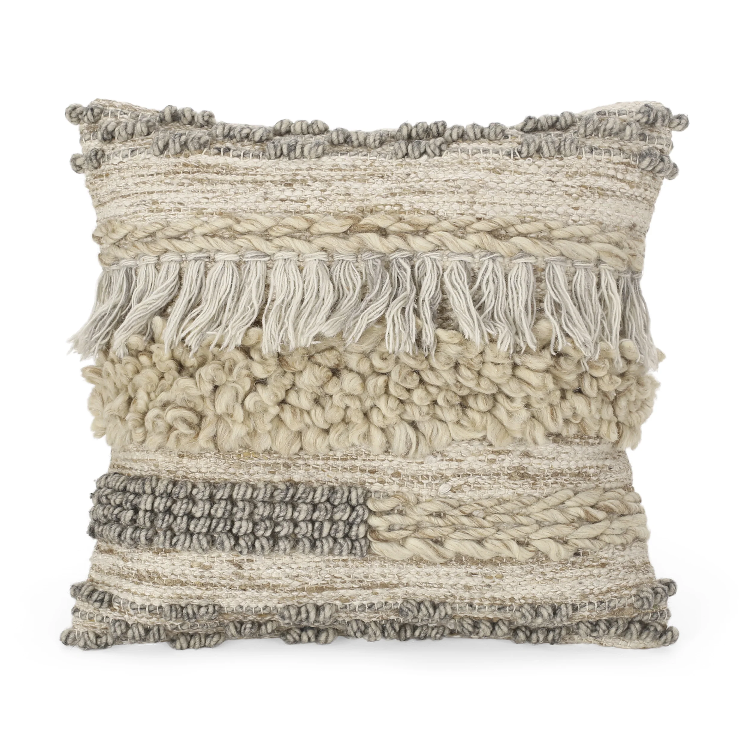 Aldric Hand-Loomed Boho Pillow Cover - furnishings