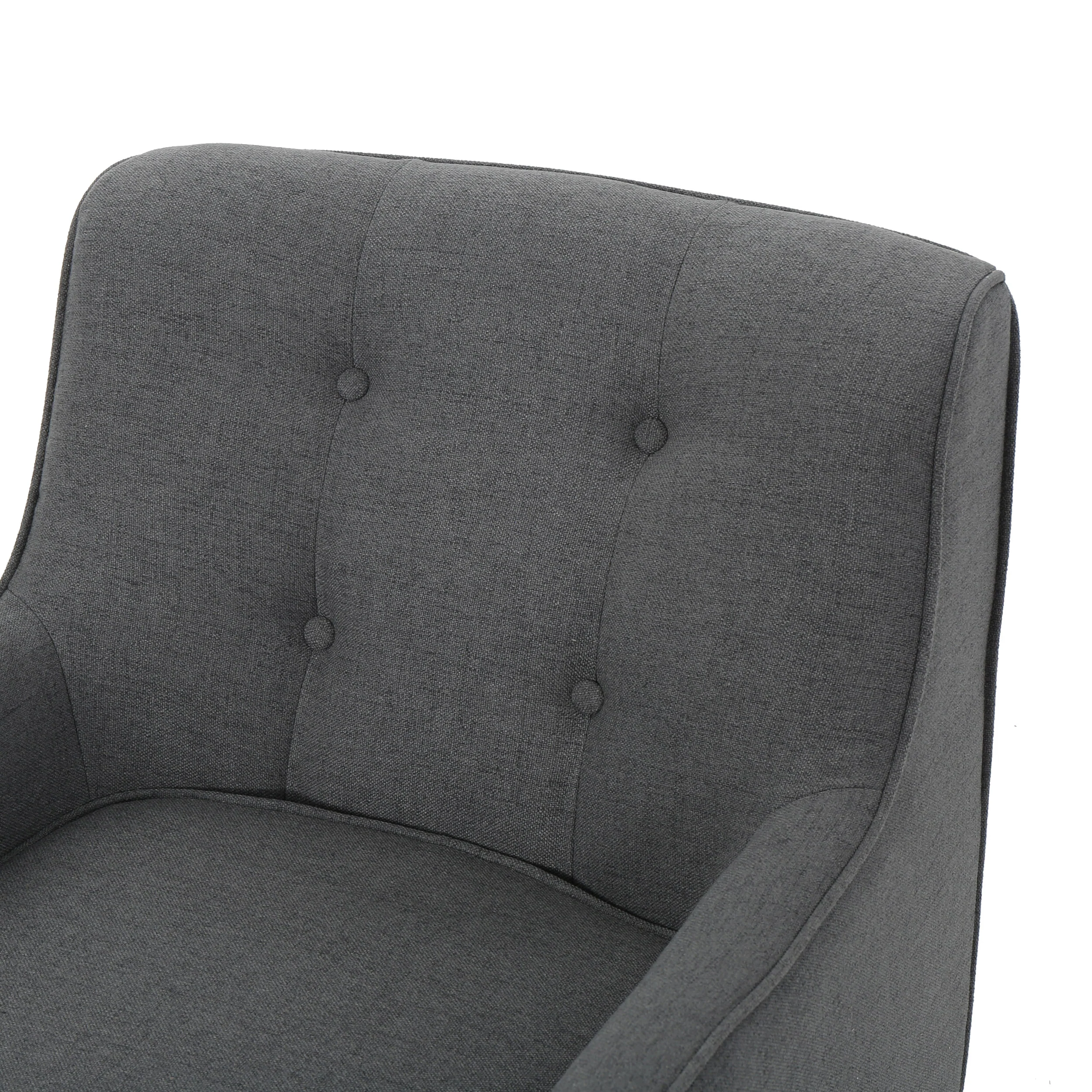 Fontinella Mid Century Tufted Back Fabric Arm Chair - furnishings