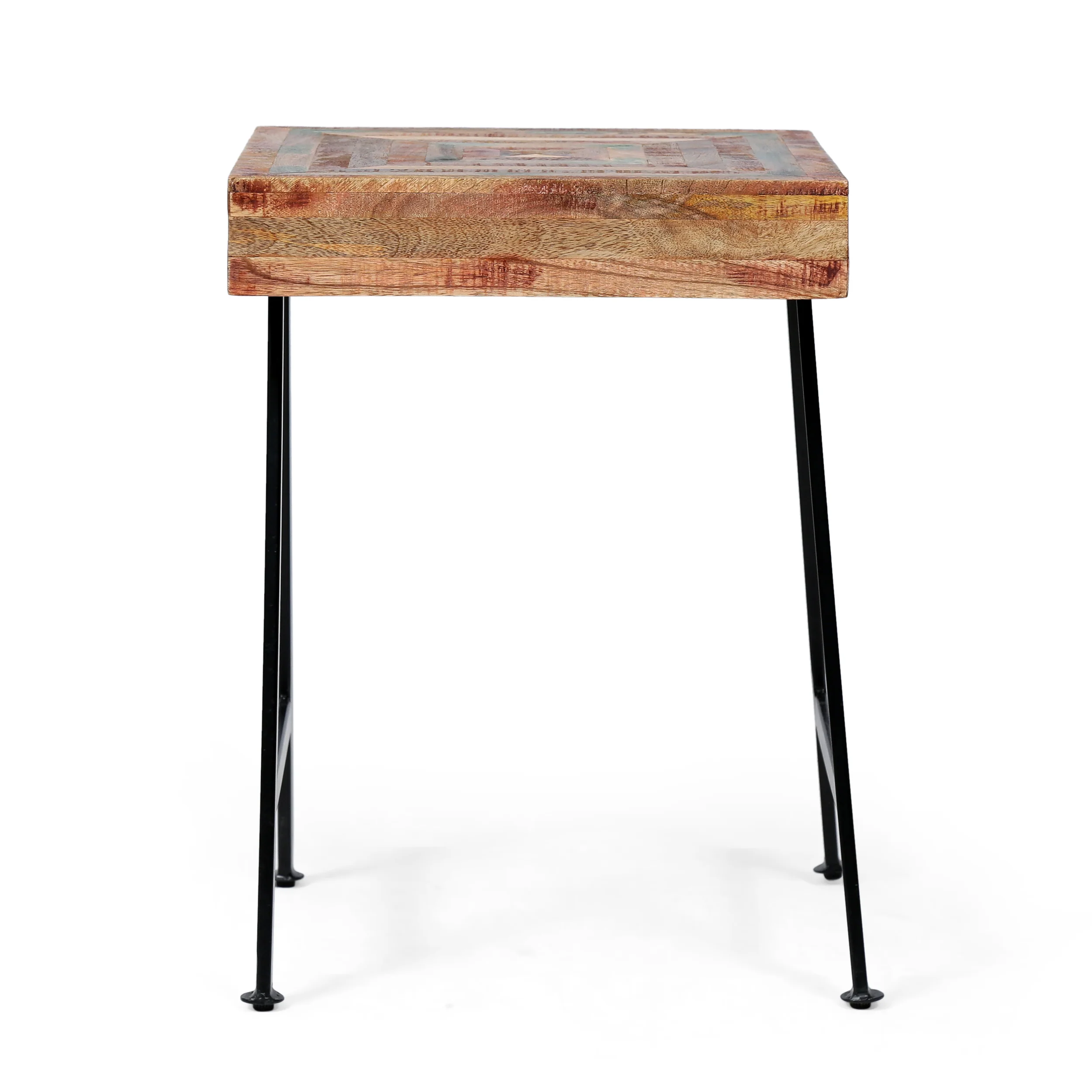 Rosewood Handcrafted Boho Mango Wood End Table (Set of 2) - furnishings