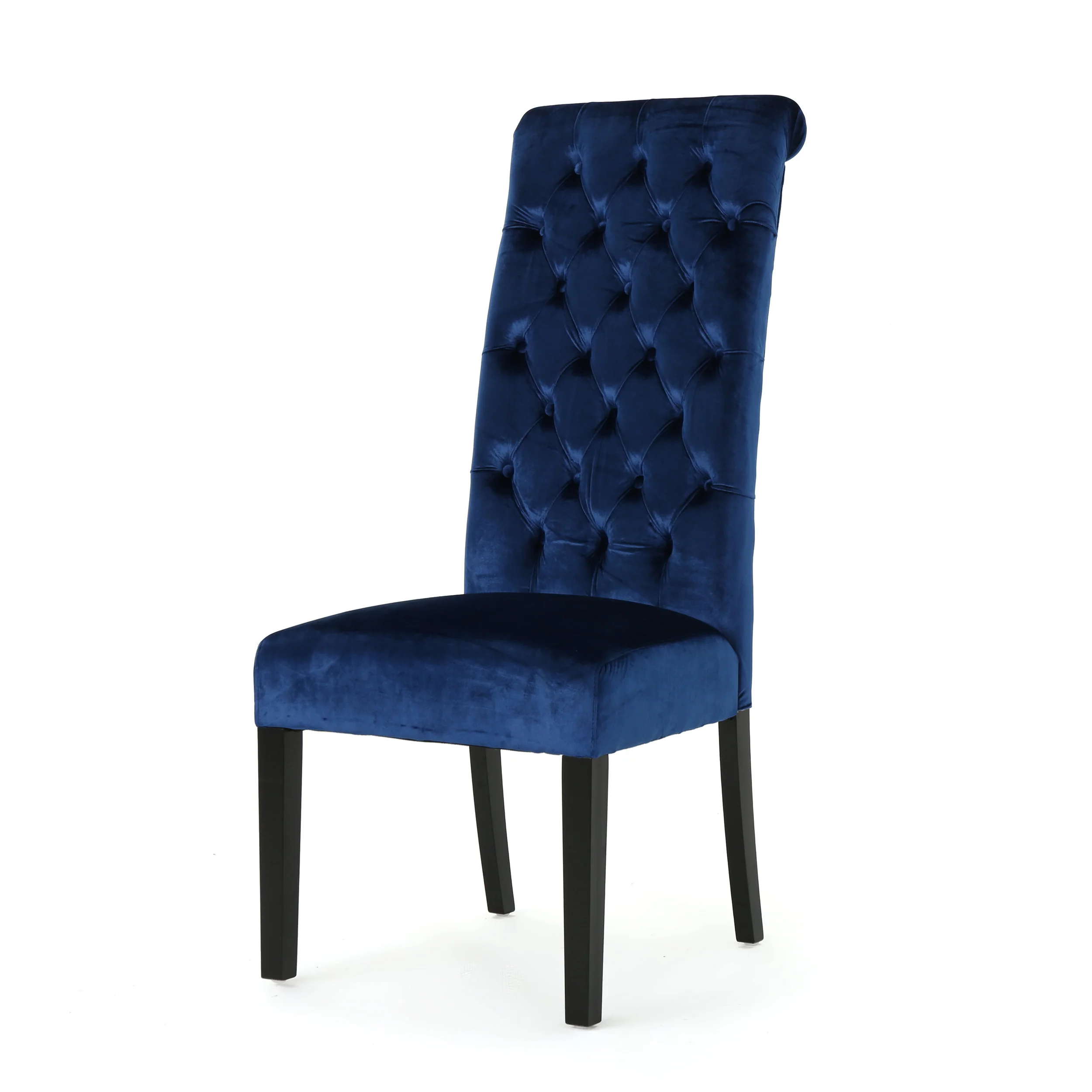 Leona Tall Back Tufted New Velvet Dining Chair (Set of 2) - furnishings
