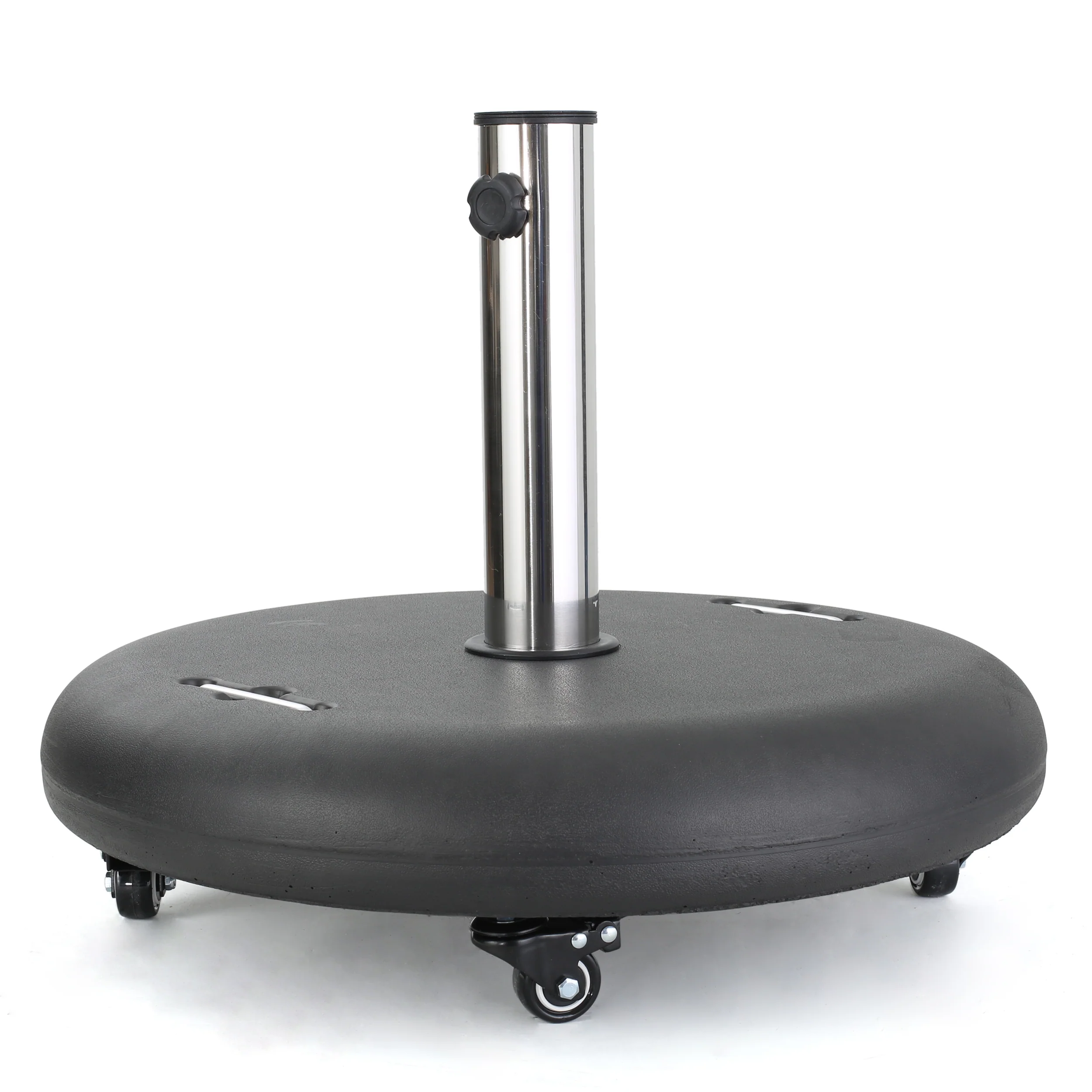 Hercules 88lbs Umbrella Base w/ Wheels & Stainless Steel Pole Handle - furnishings