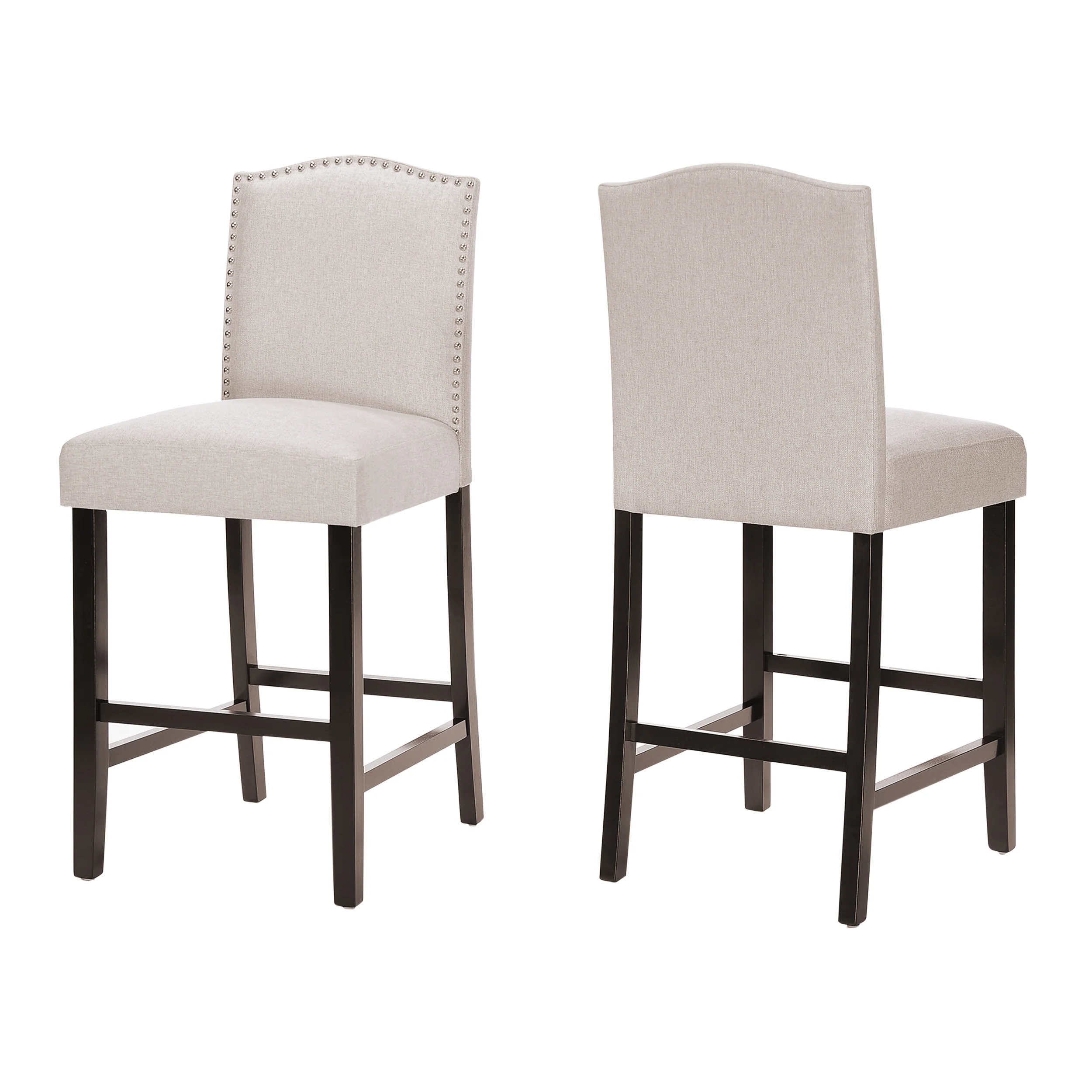 Kainu Wheat Fabric Counter Stools, Set of 2 - furnishings