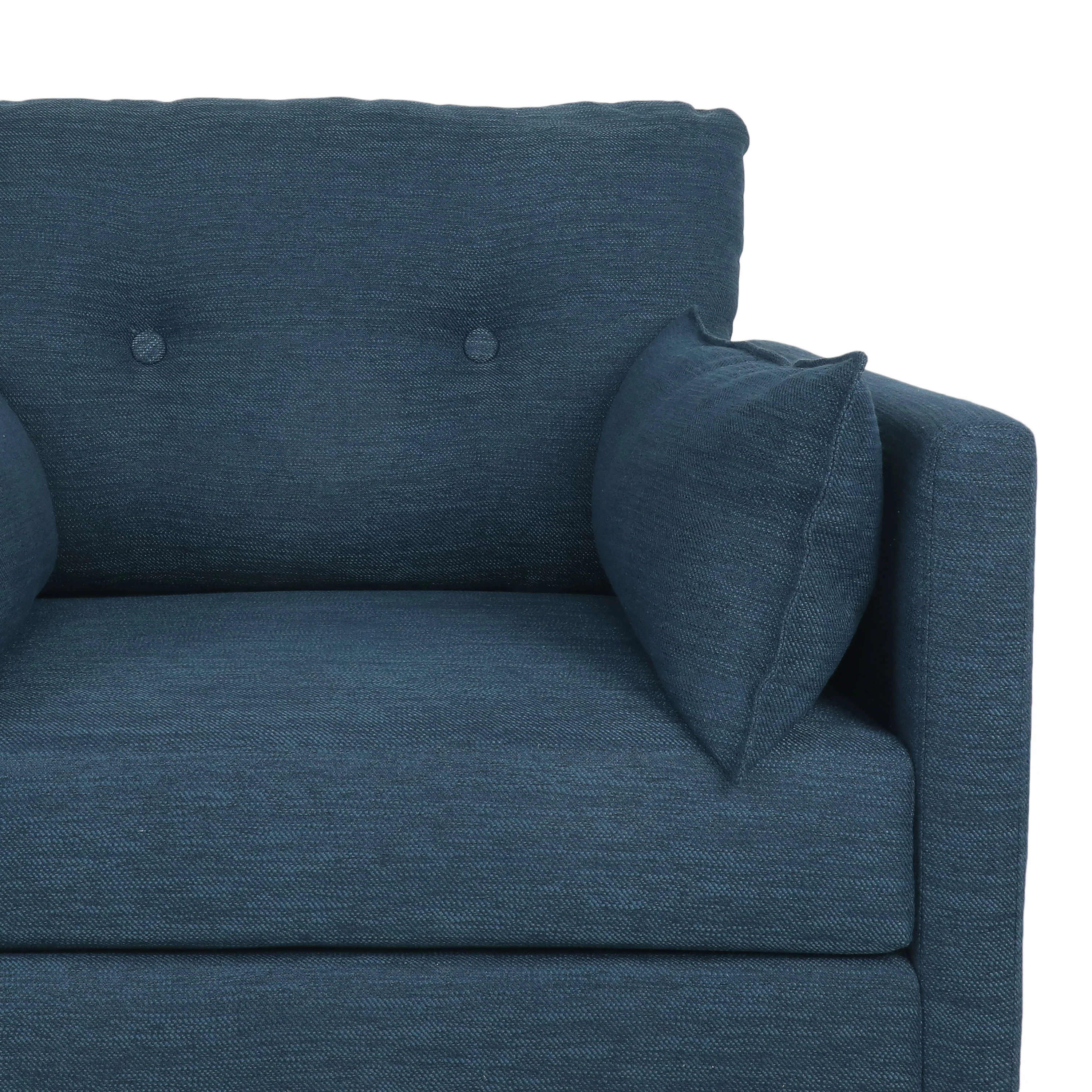 Ashuelot Mid Century Modern Fabric Tufted Club Chair with Accent Pillows - furnishings