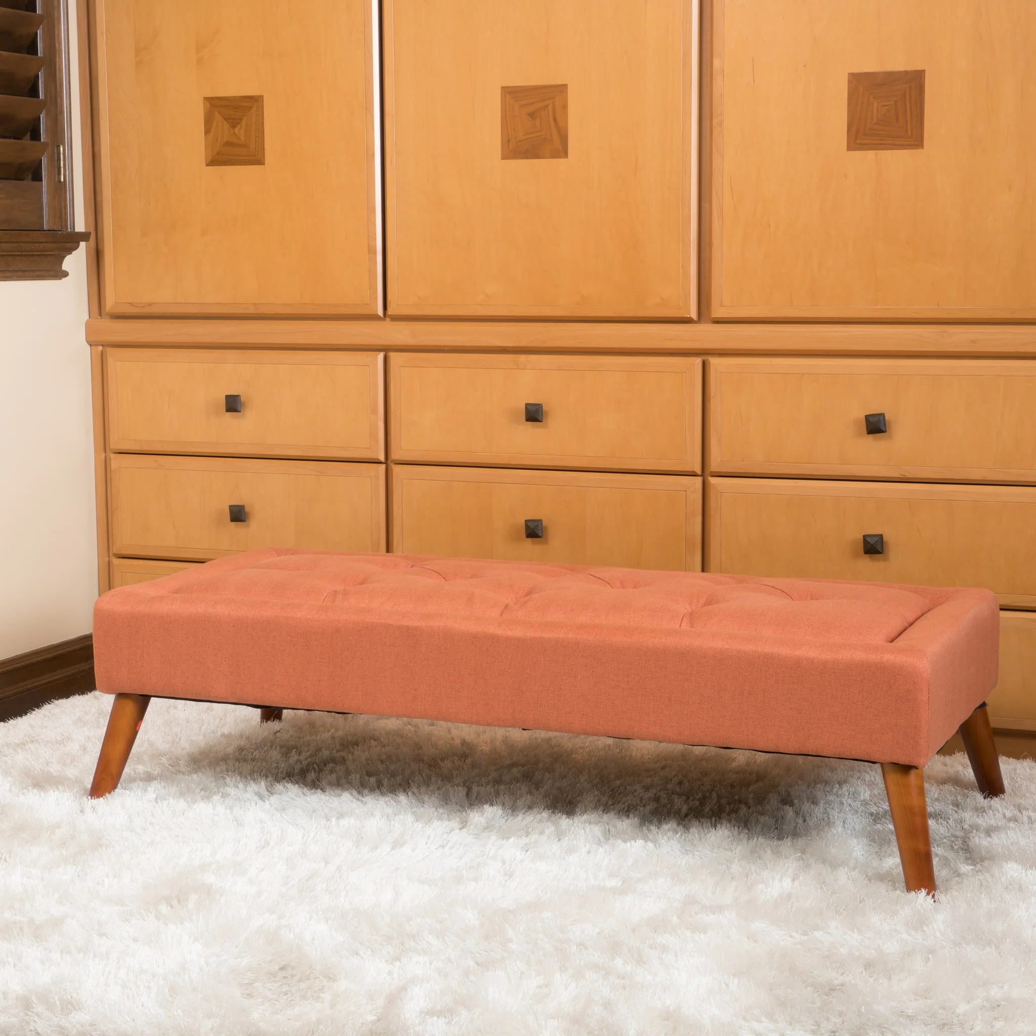 Pyram Mid Century Modern Ottoman Bench - furnishings