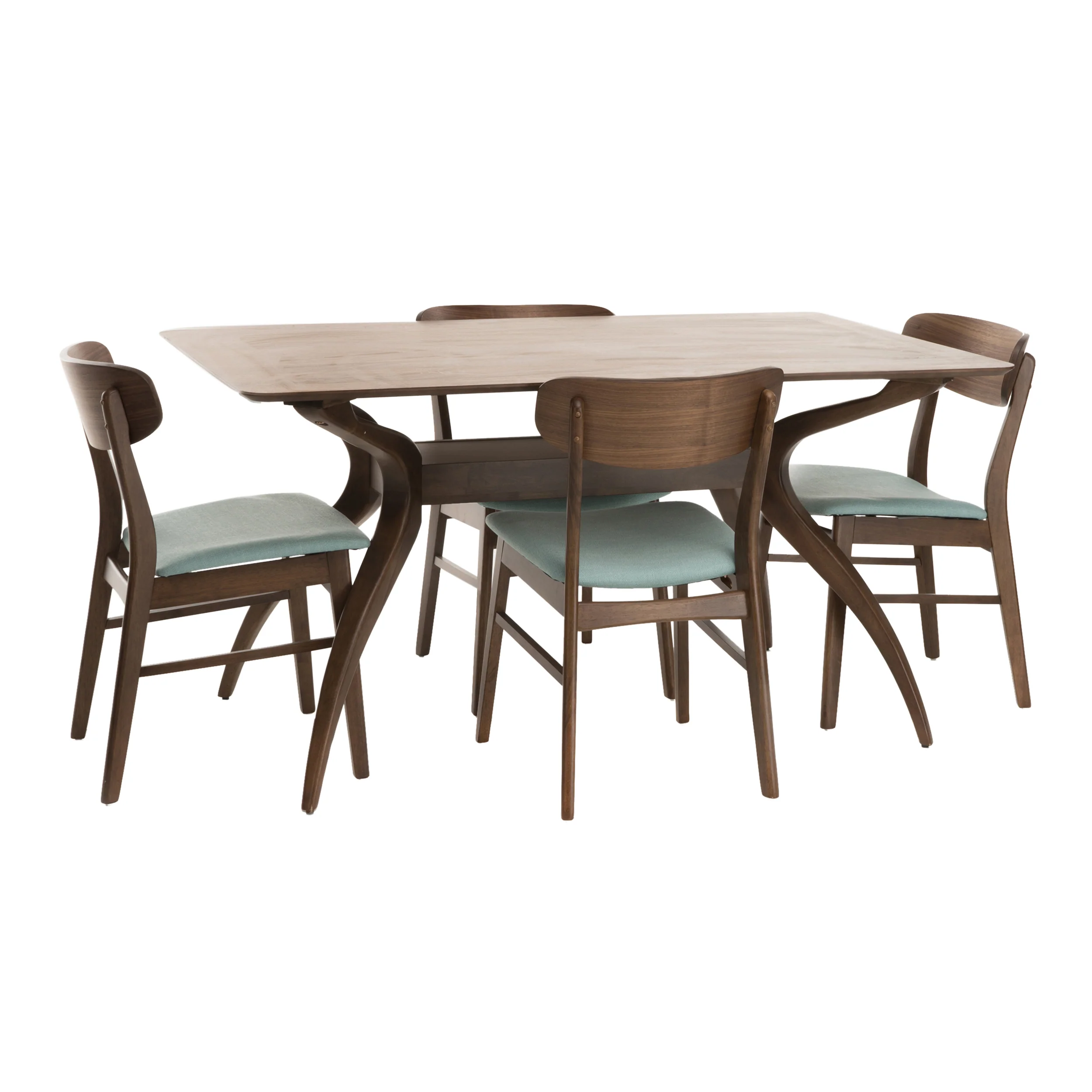 Leona Mid-Century Modern 5 Piece Dining Set - furnishings