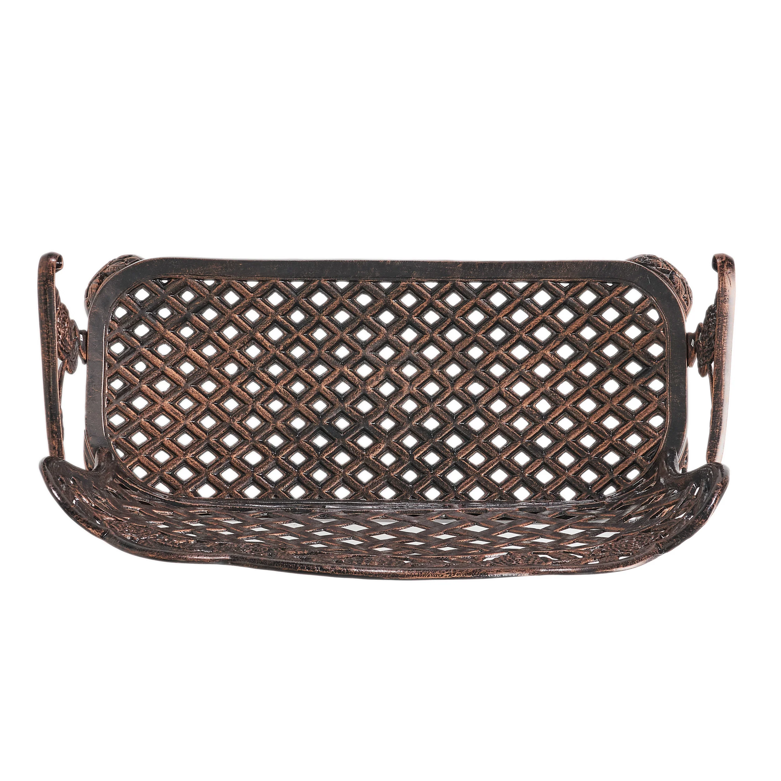 Santa Fe Cast Aluminum Garden Bench - furnishings
