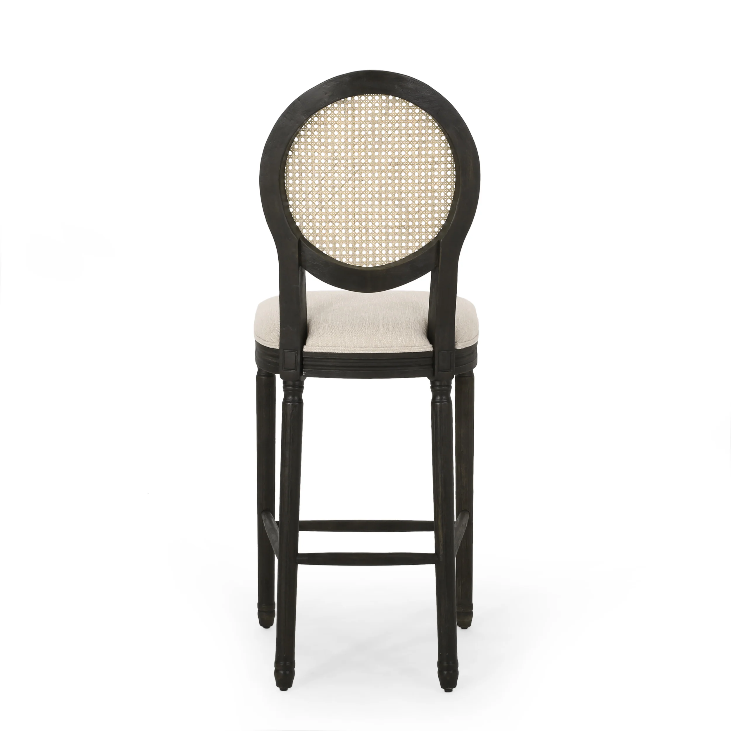 Towner French Country Wooden Barstools with Upholstered Seating (Set of 2) - furnishings