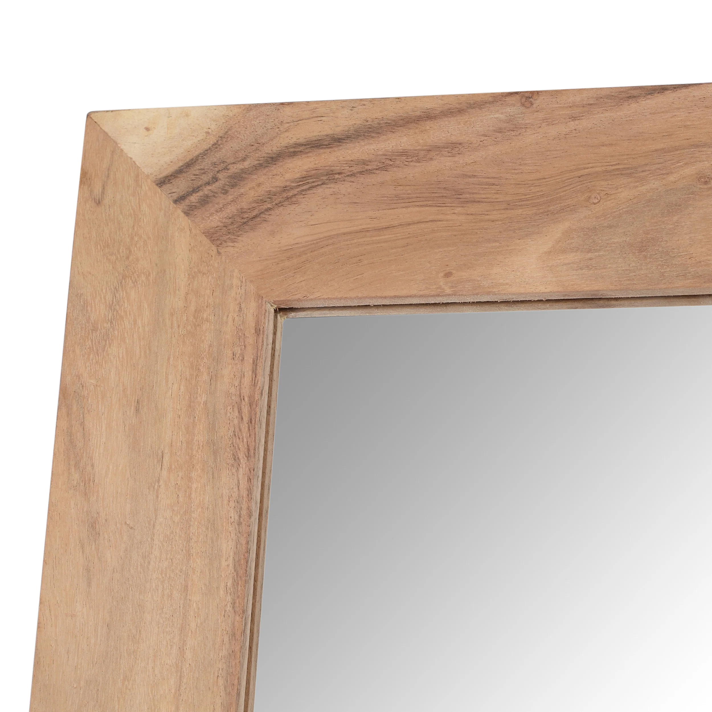 Celenia Rustic Floor Mirror with Acacia Wood Frame - furnishings