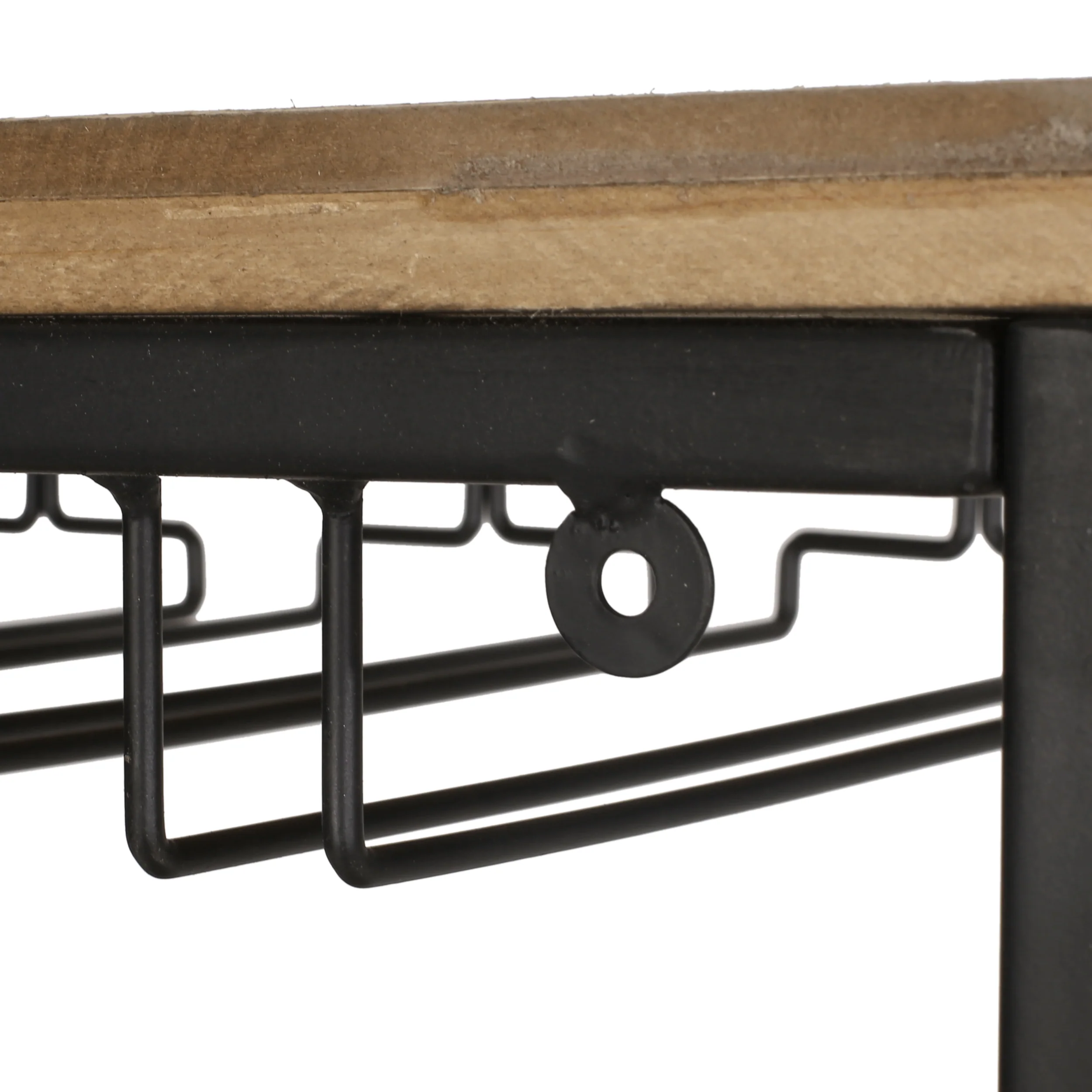 Hamlin Modern Industrial 15 Bottle Floor Wine Rack, Natural and Black - furnishings
