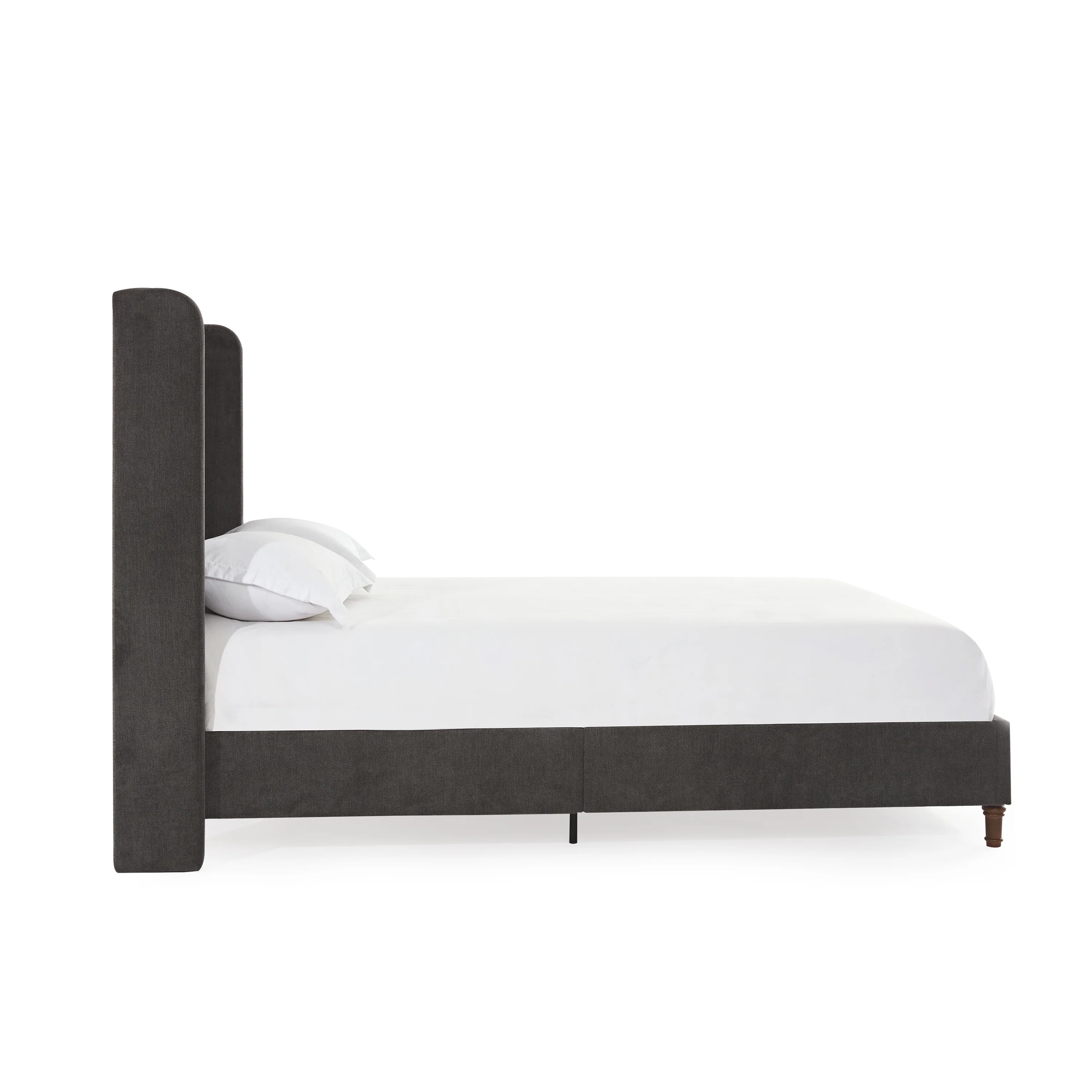 Bohdi Queen Indoor Upholstered Metal Tall Headboard Bed with Wingback - furnishings