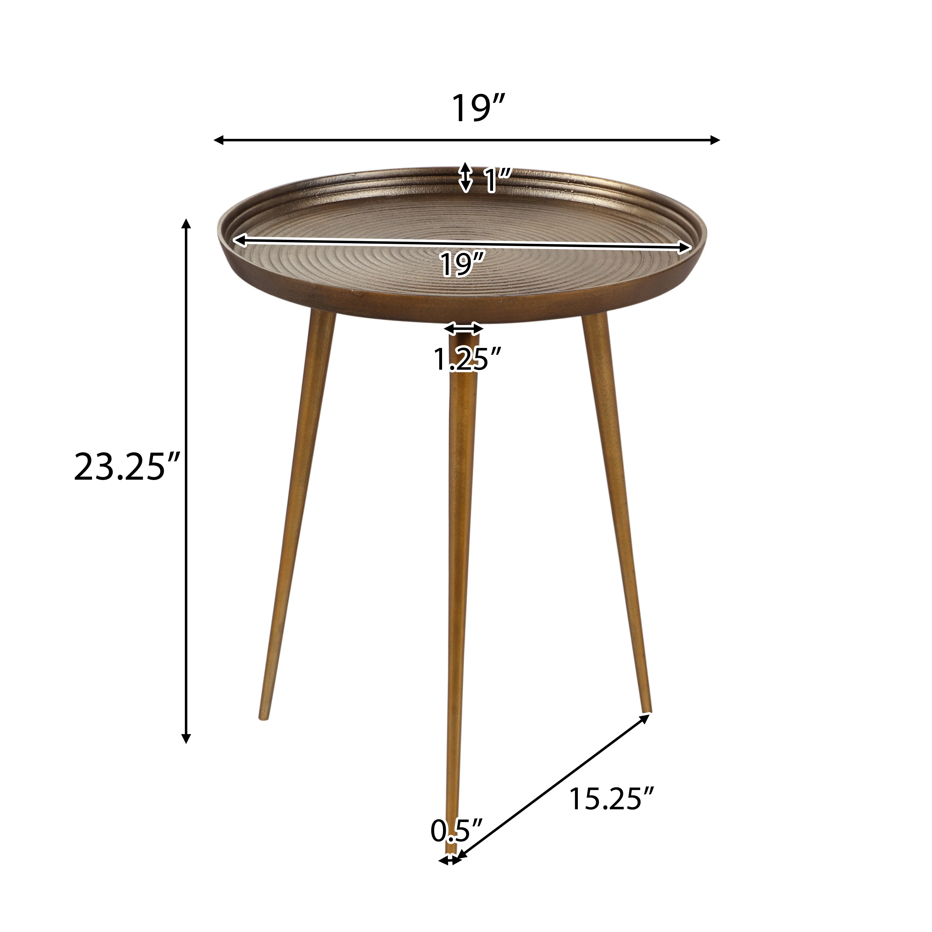 Elaf Modern Aluminum Accent Table - furnishings