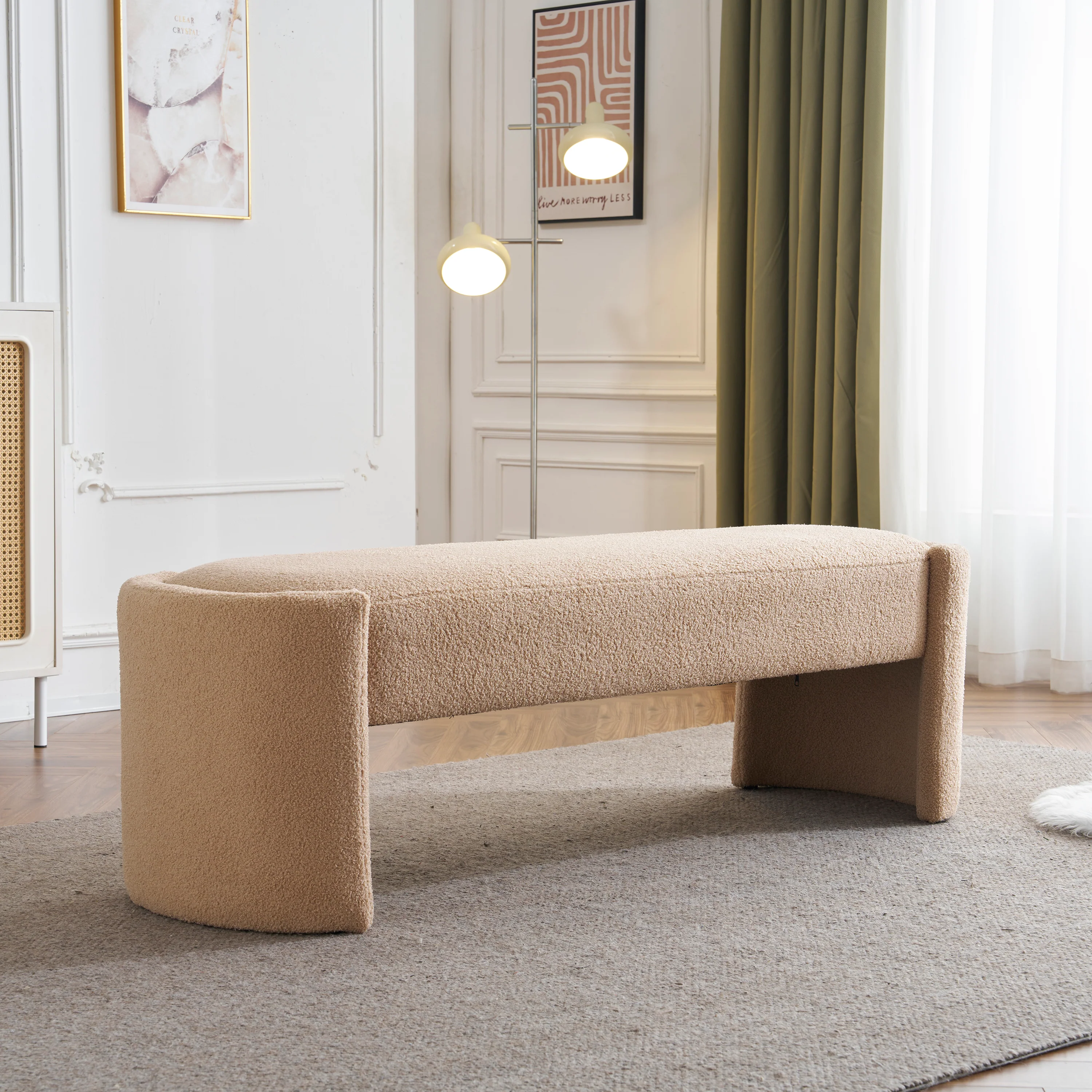 Aureliuss Modern Fabric Ottoman Bench - furnishings