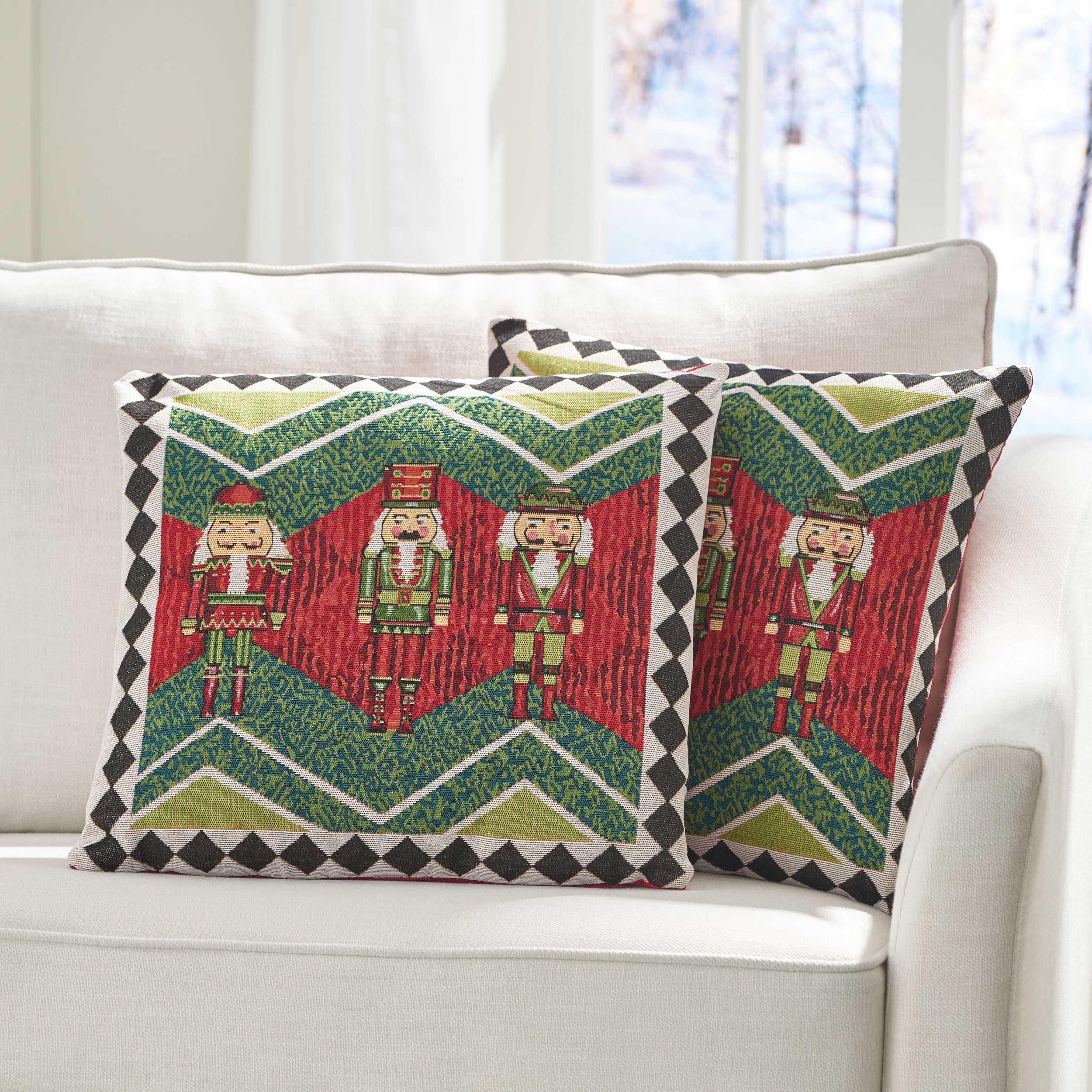Bayou Modern Fabric Christmas Throw Pillow Cover - furnishings