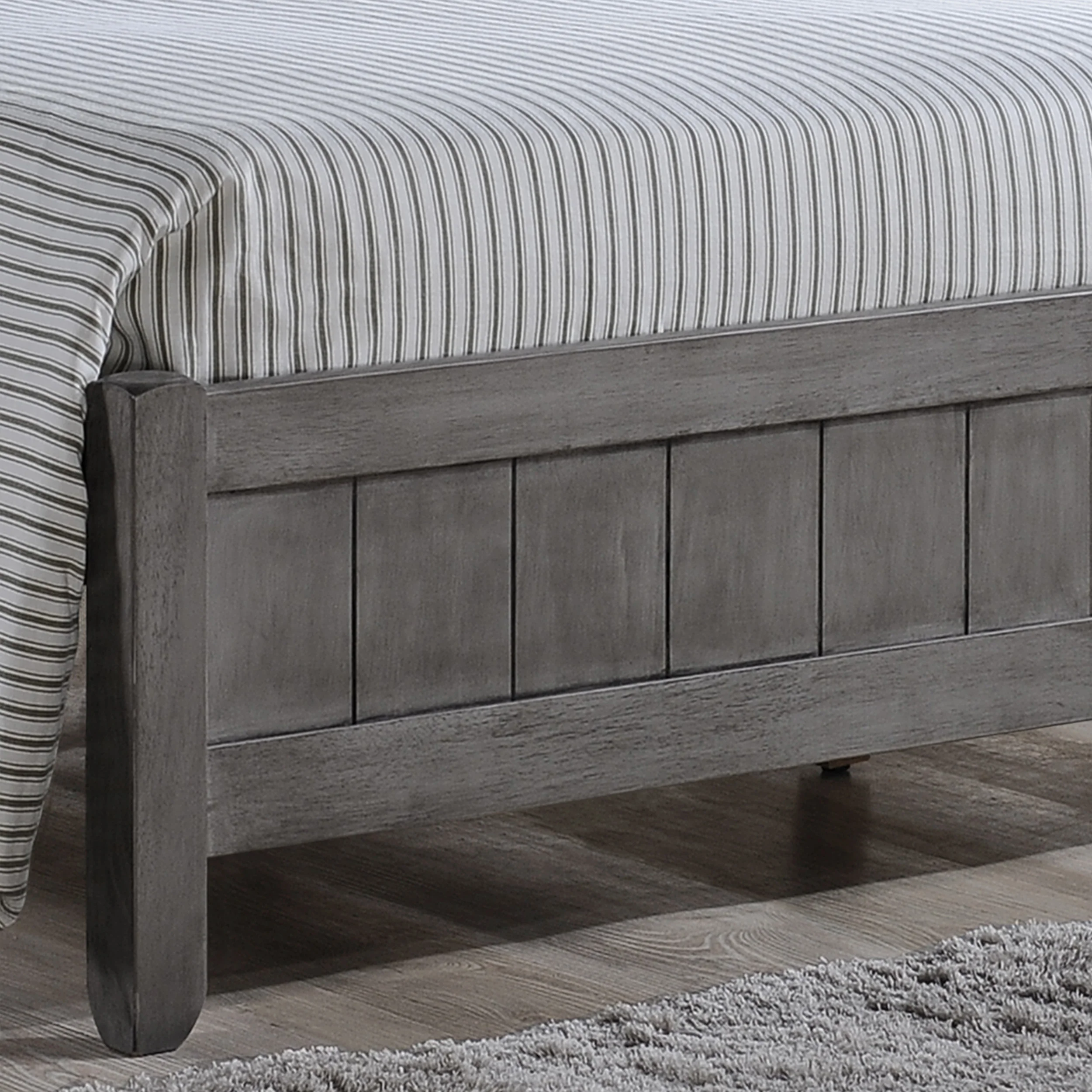 Camille Rustic Wooden Queen Platform Bed - furnishings