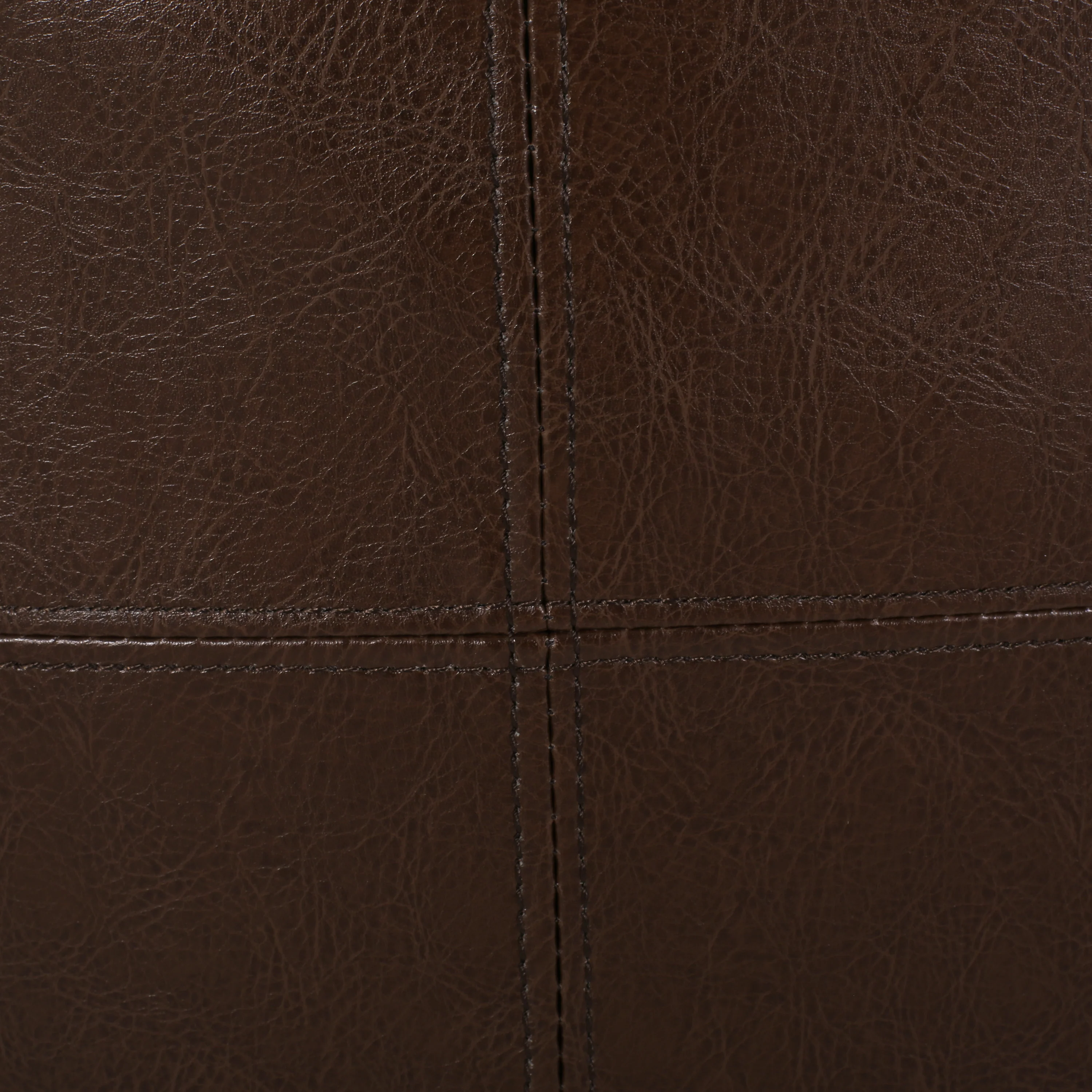 Dored Faux Leather Upholstered Ottoman - furnishings