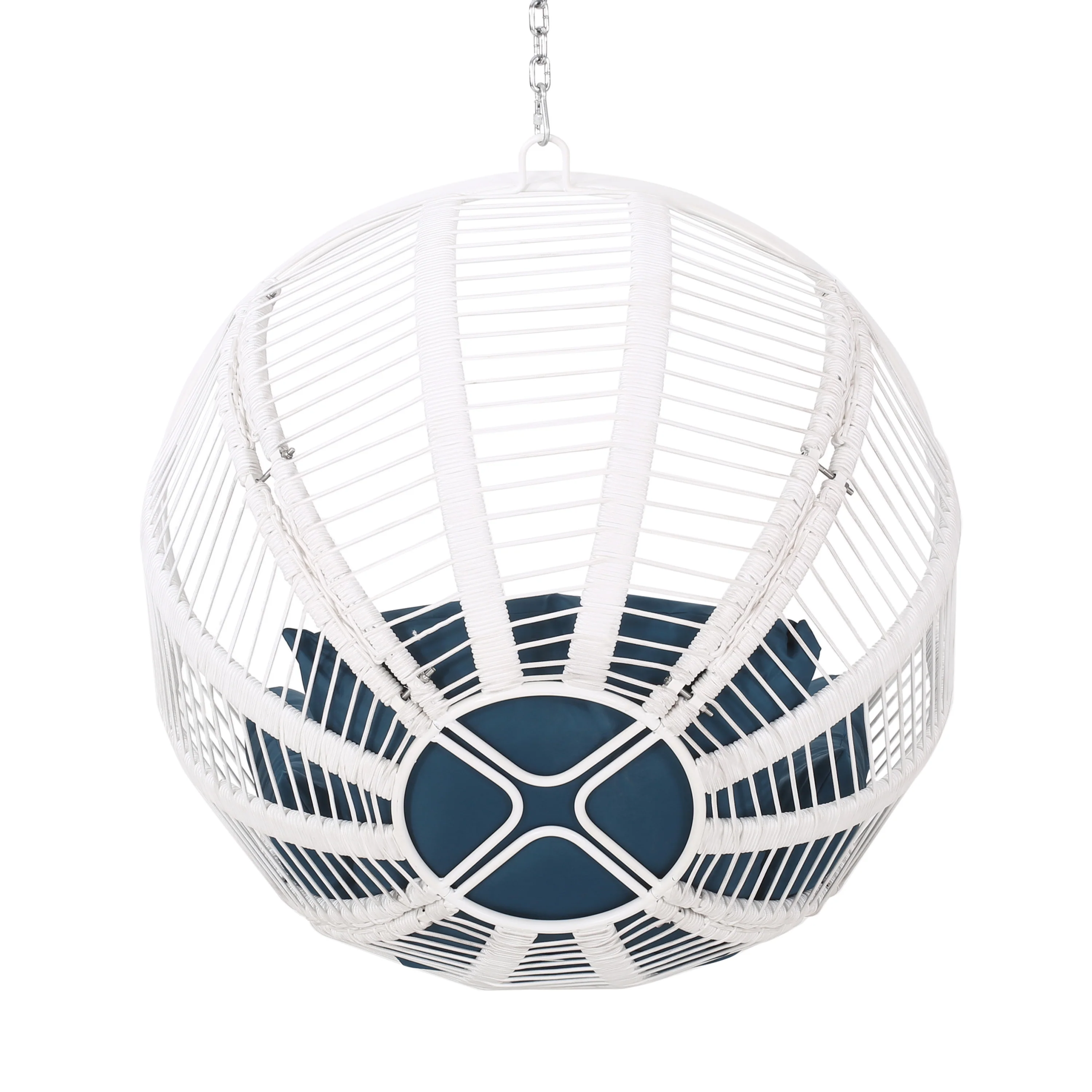 Ansonia Outdoor Rope Weave Hanging Chair with Stand - furnishings