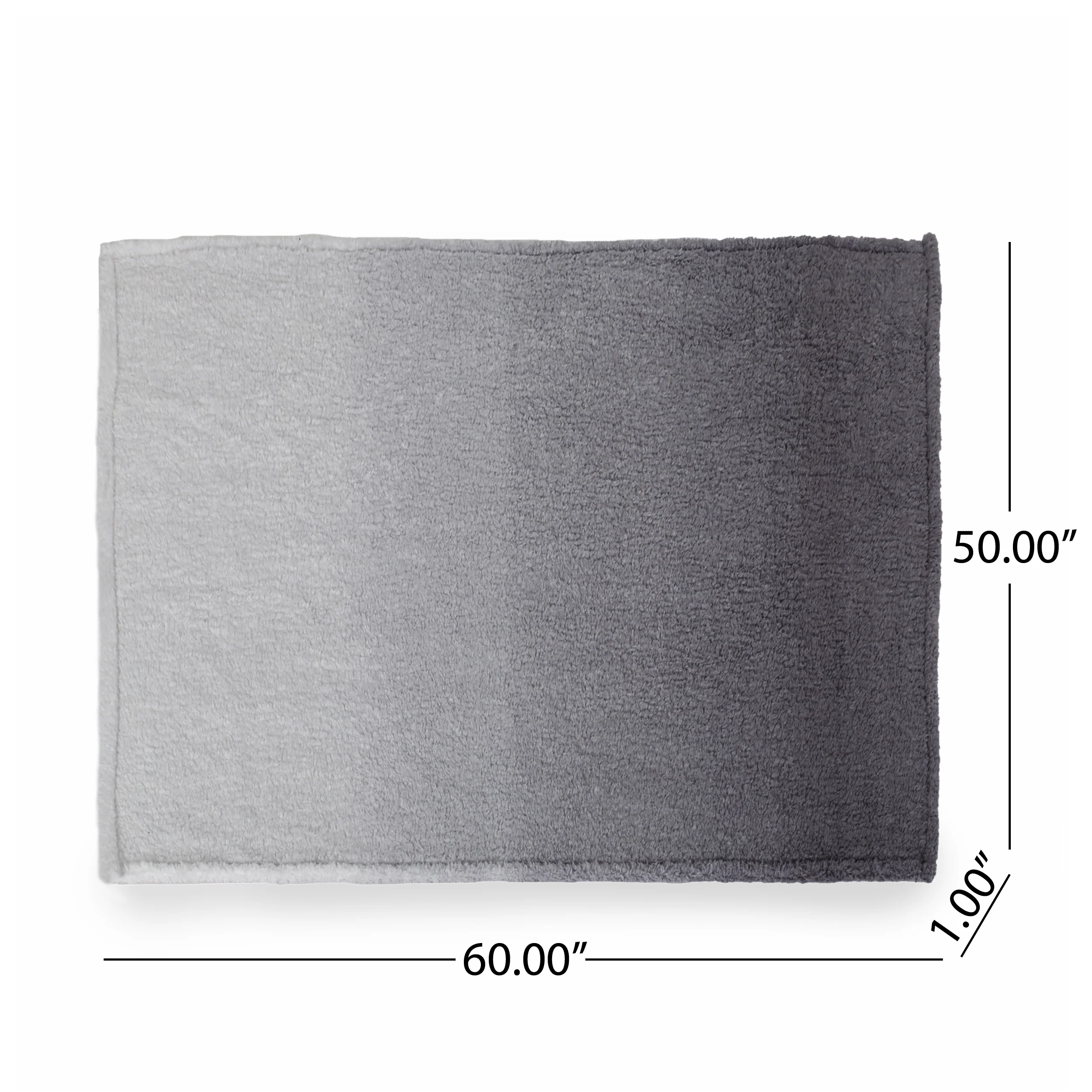 Morgan Modern Sherpa Throw Blanket, Gray and White - furnishings
