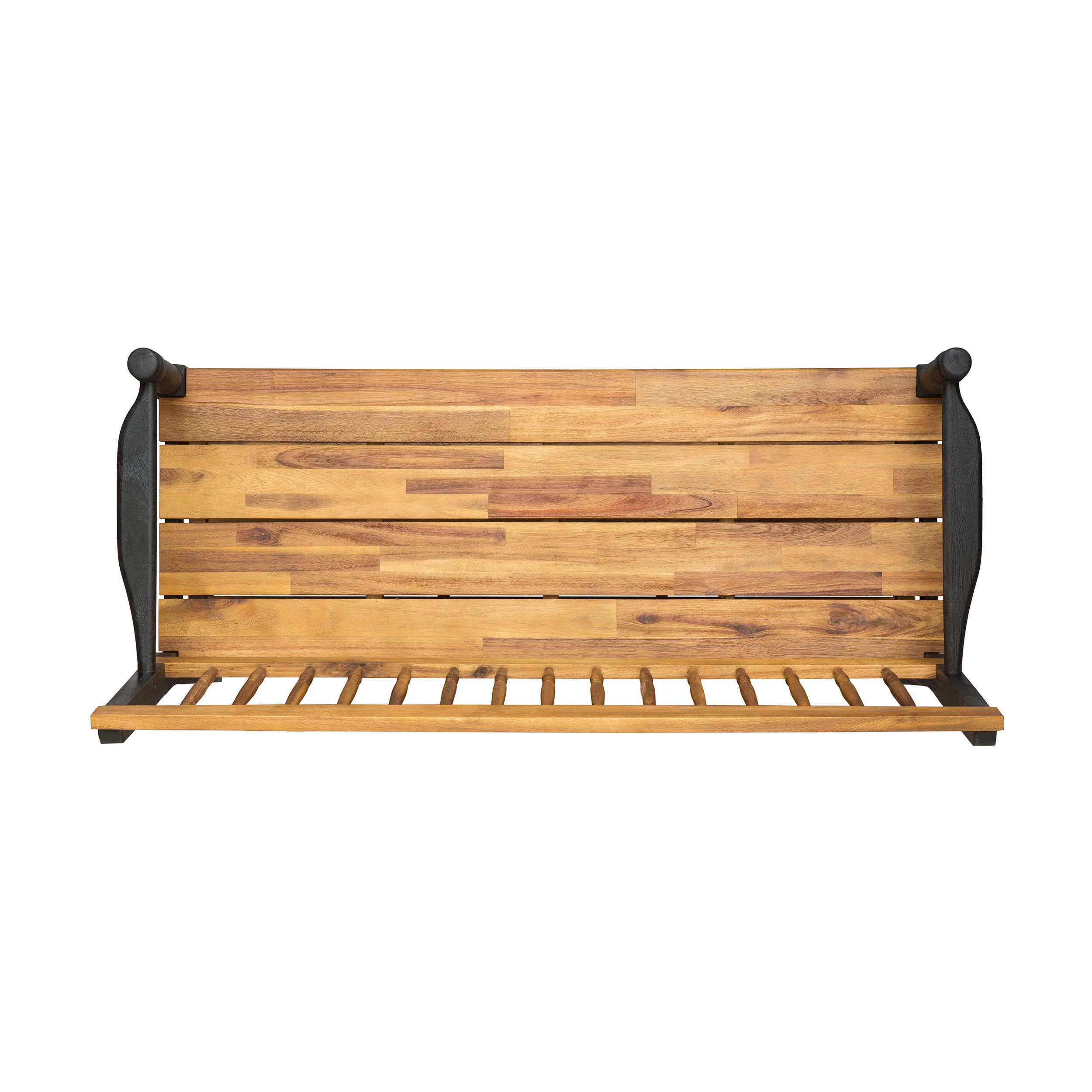 Daphne Outdoor Acacia Wood Bench with Shelf - furnishings