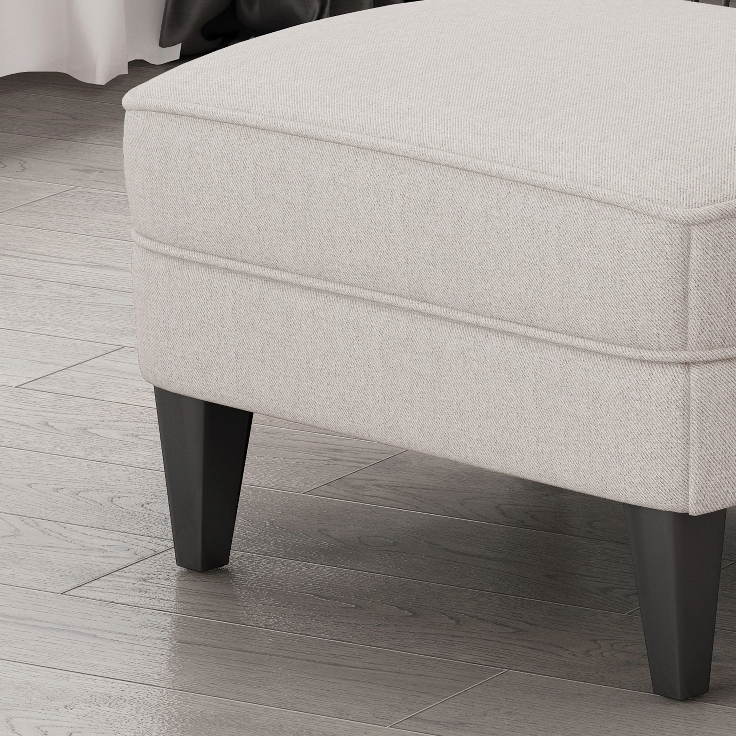 Jaxen Contemporary Tufted Fabric Club Chair and Ottoman Set - furnishings