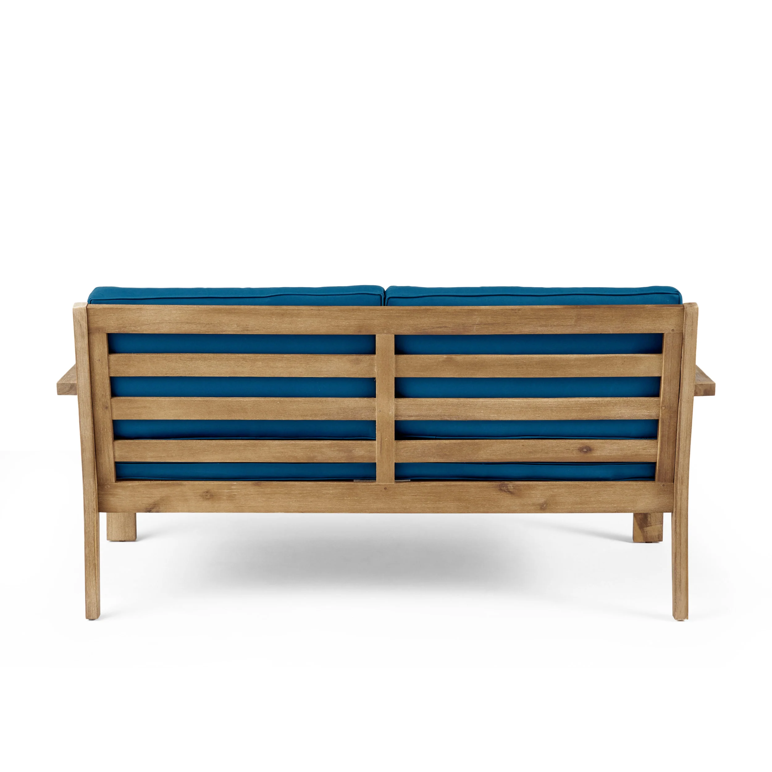Iris Outdoor 4 Seater Acacia Wood Chat Set with Cushions - furnishings