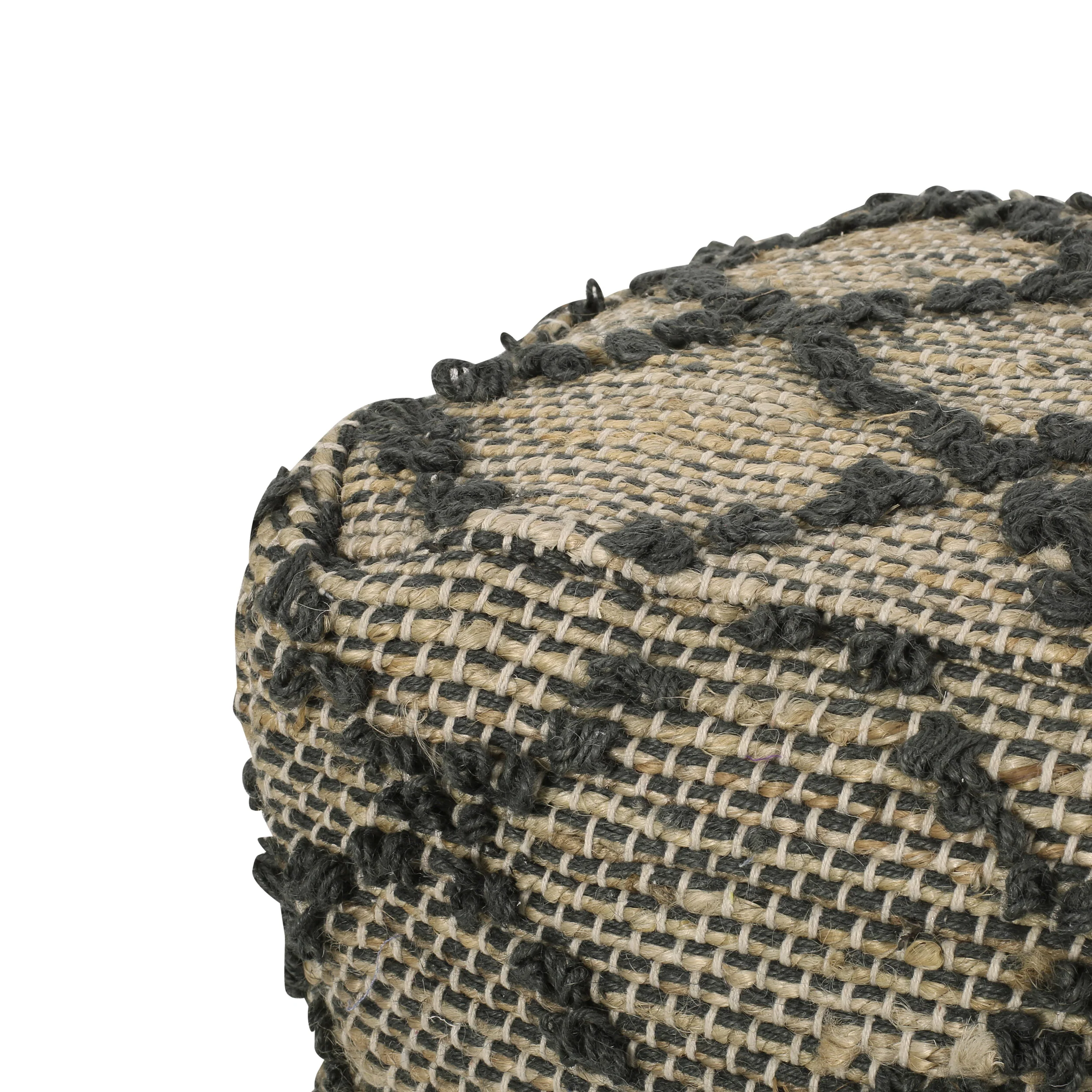 Cimarron Handcrafted Boho Fabric Cube Pouf - furnishings