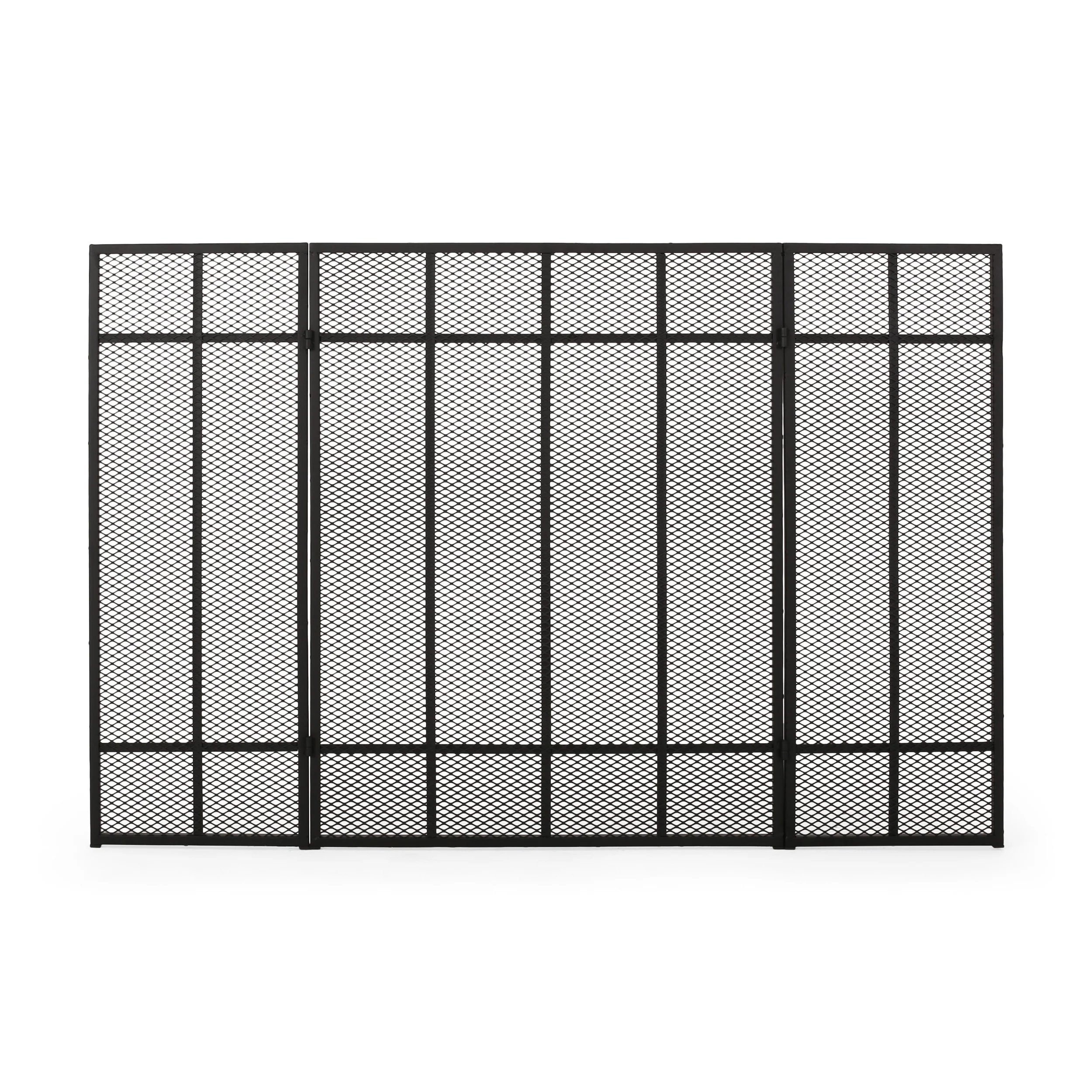 Raven Modern Iron Fireplace Screen - furnishings