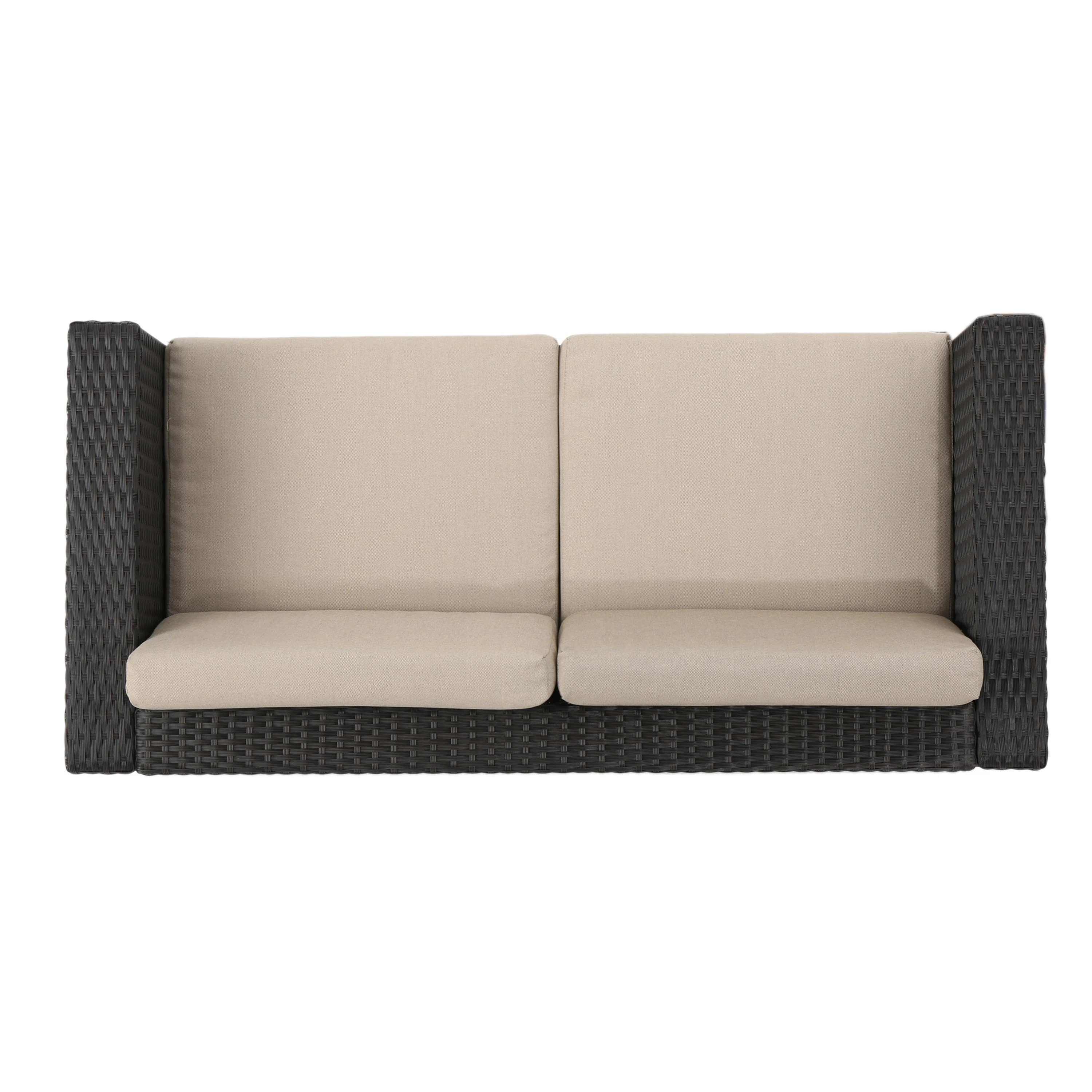 Venice Outdoor PE Wicker Love Seat - furnishings