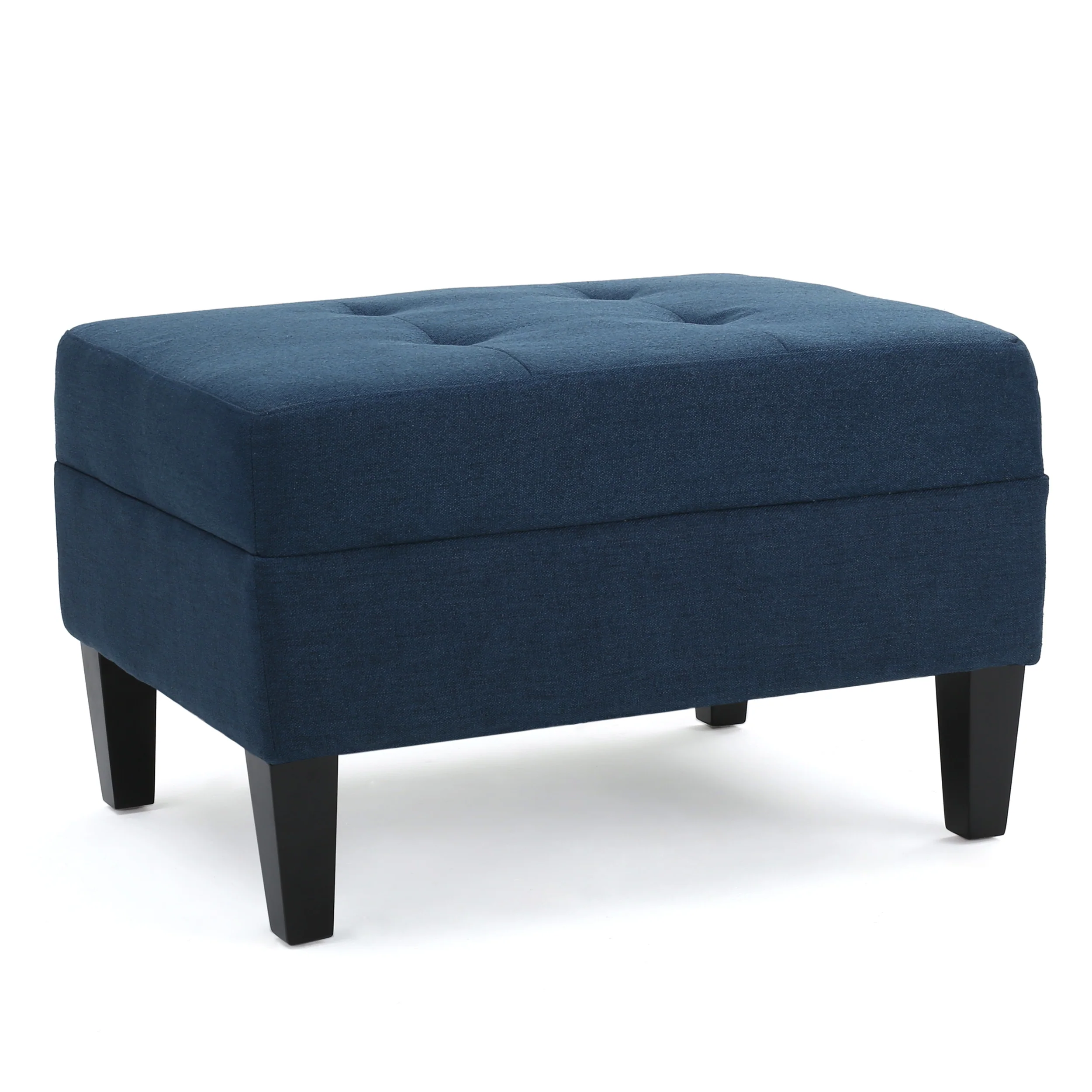 Zahra Contemporary Tufted Fabric Ottoman - furnishings