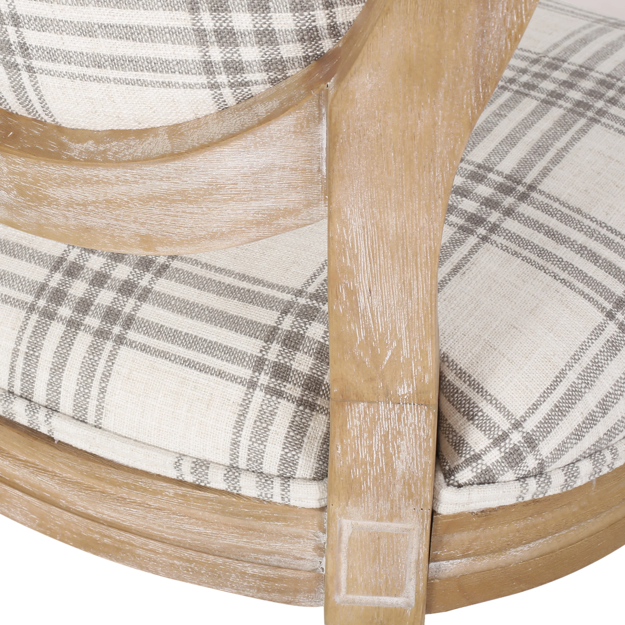 Naclerio French Country Fabric Upholstered Wood 5 Piece Dining Set - furnishings