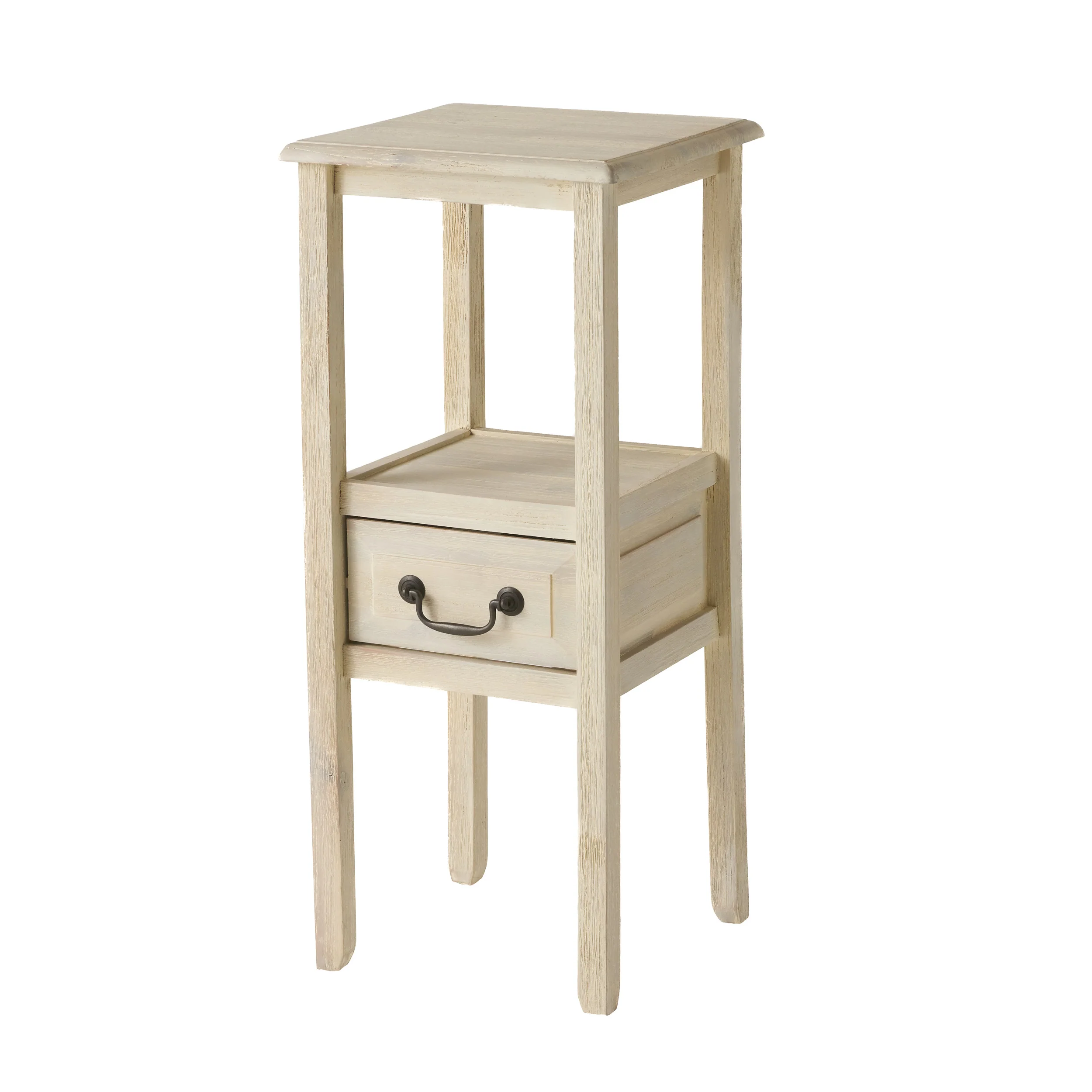 Noah Weathered Accent Table w/ Bottom Drawer - furnishings