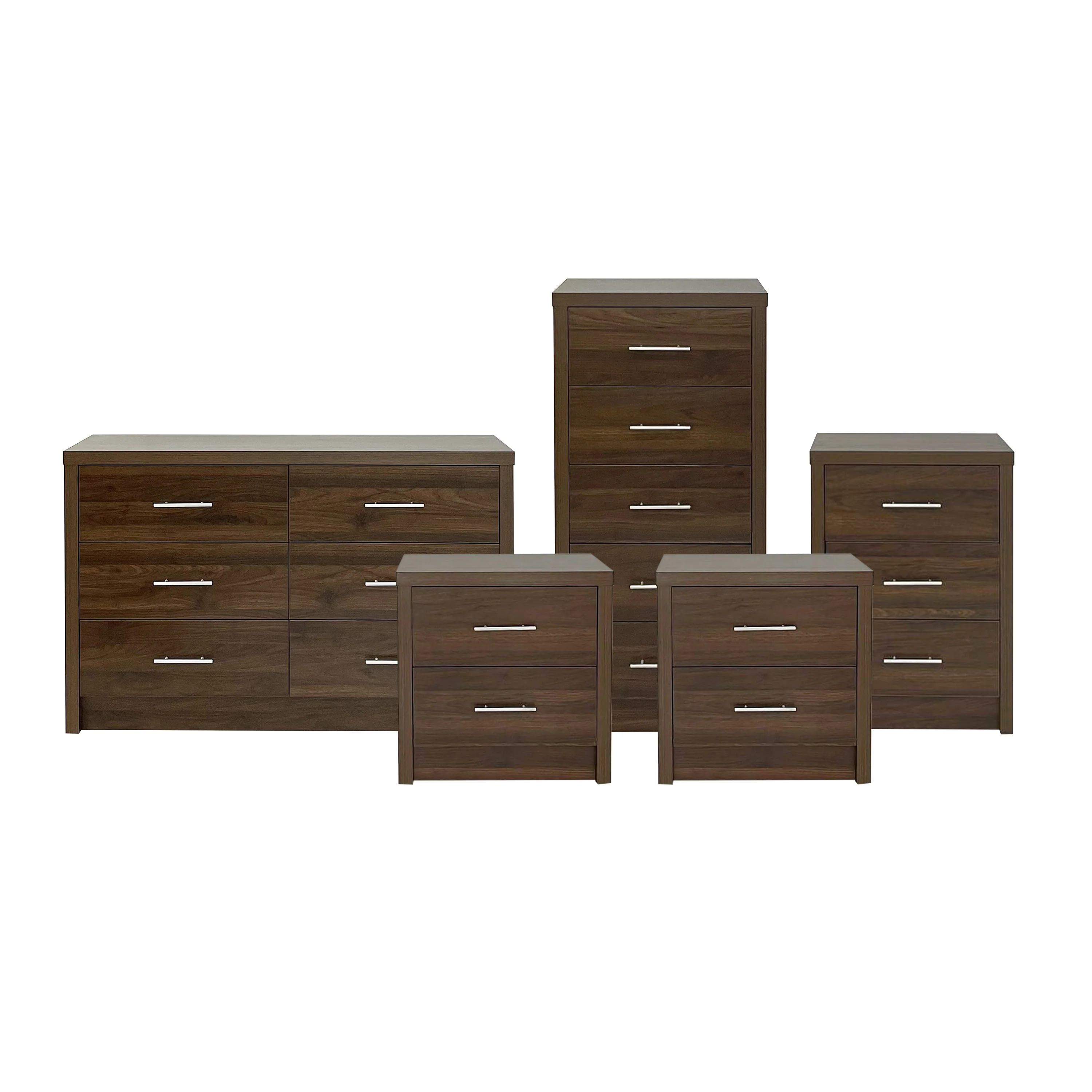 Marlette Modern 5 Piece Bedroom Set - furnishings