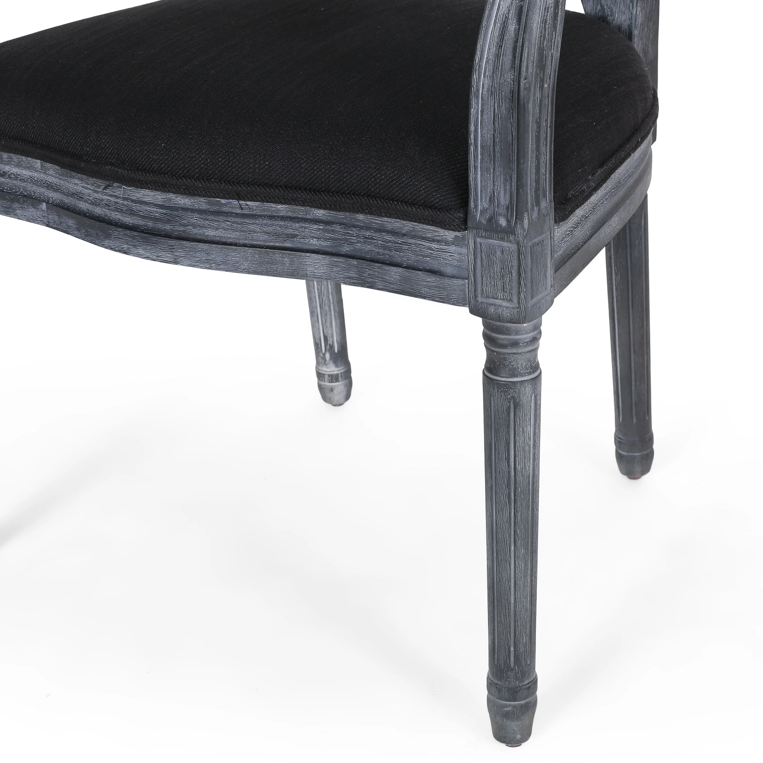 Aisenbrey French Country Wood and Cane Upholstered Dining Chair - furnishings