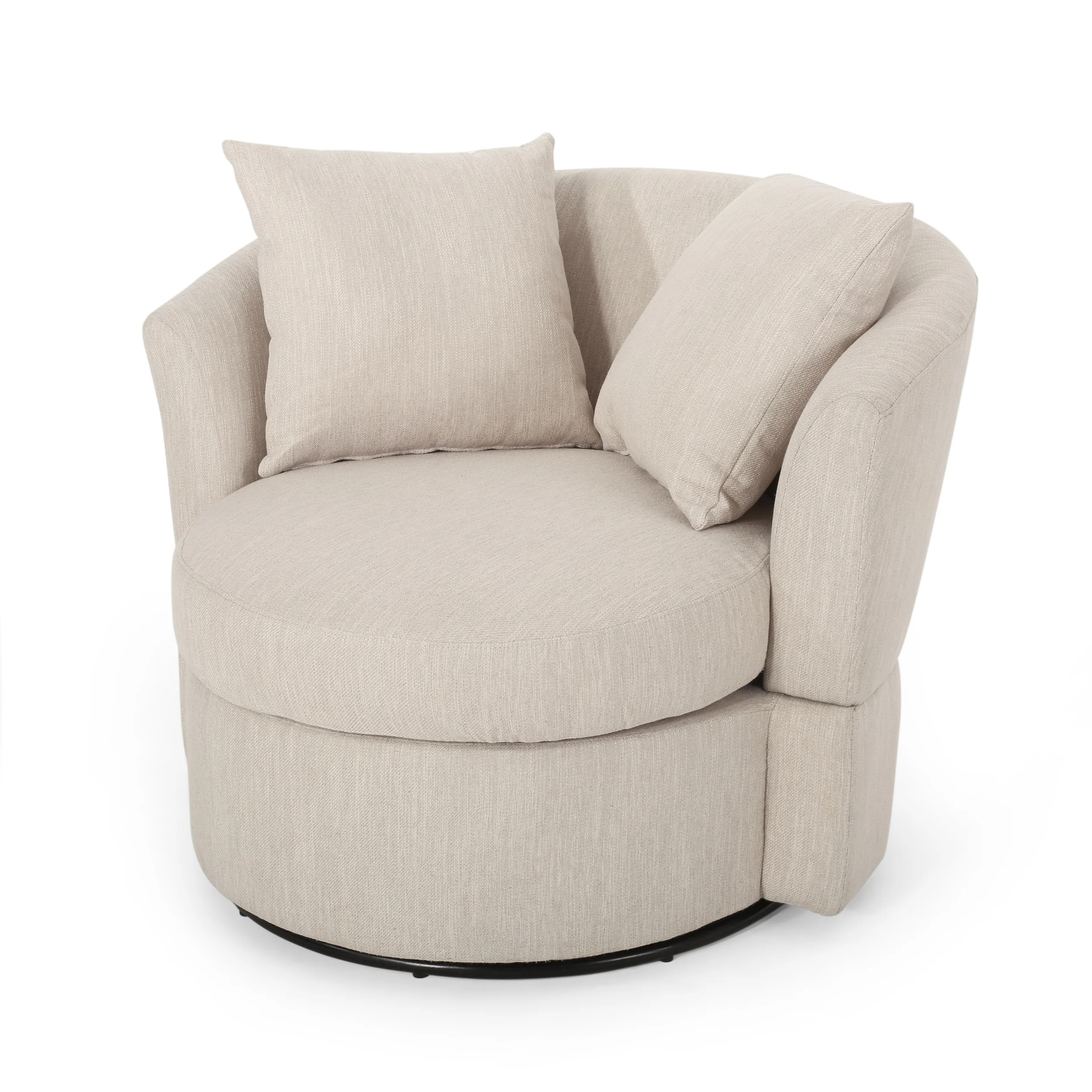 Dawson Contemporary Upholstered Swivel Club Chair - furnishings