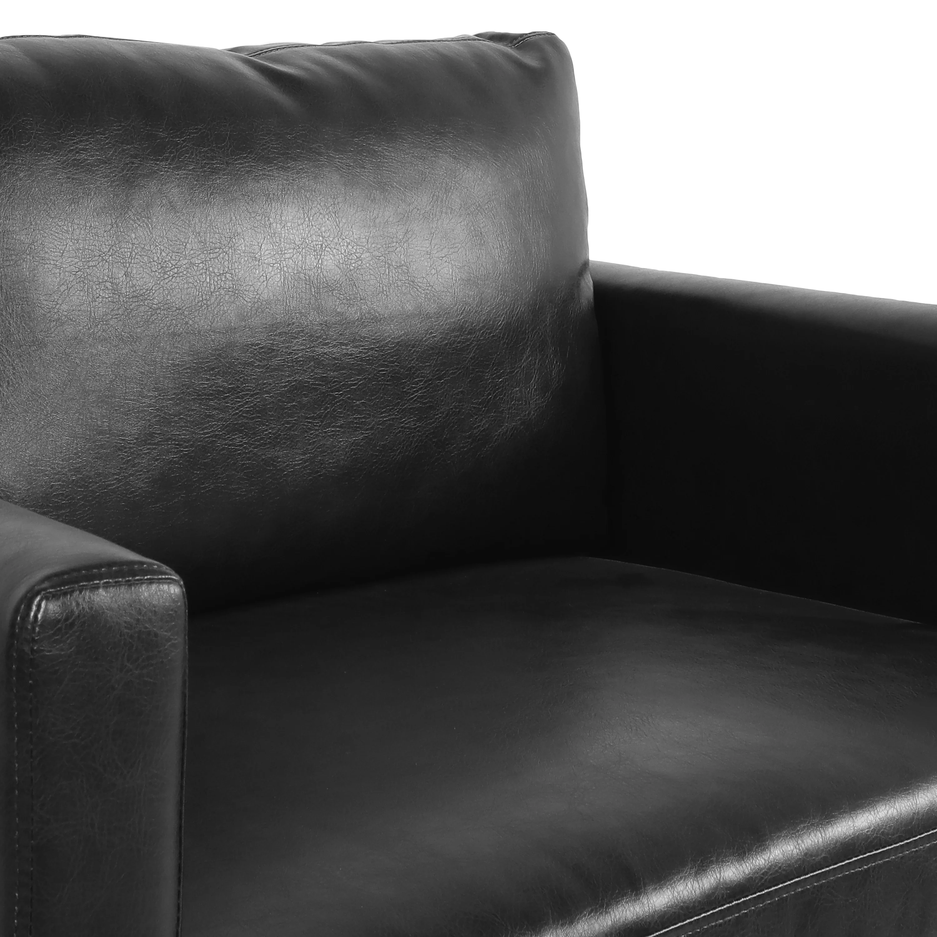 Dowd Mid Century Modern Faux Leather Club Chair - furnishings
