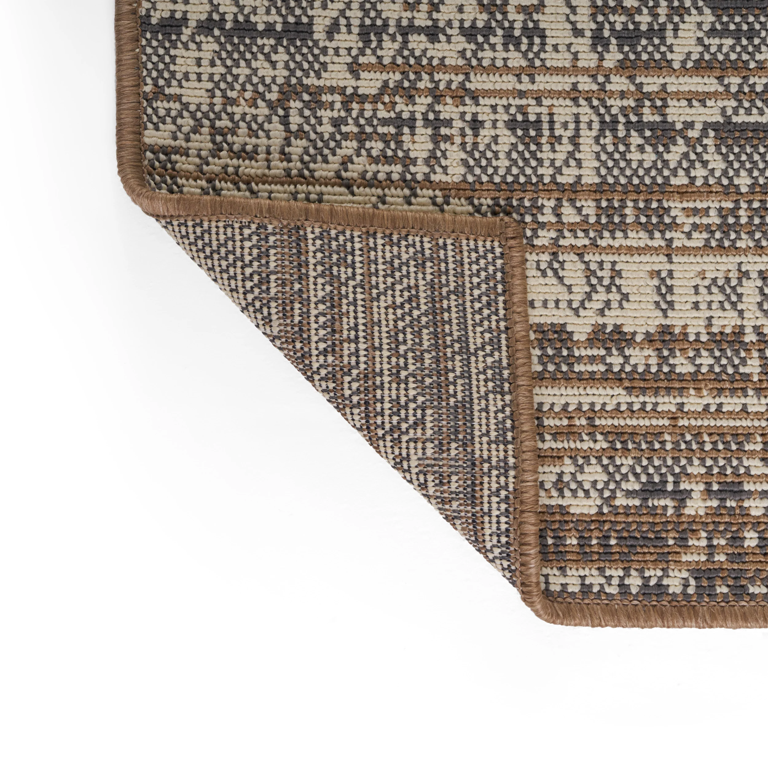 Katherine Outdoor Contemporary Area Rug, Gray and Beige - furnishings