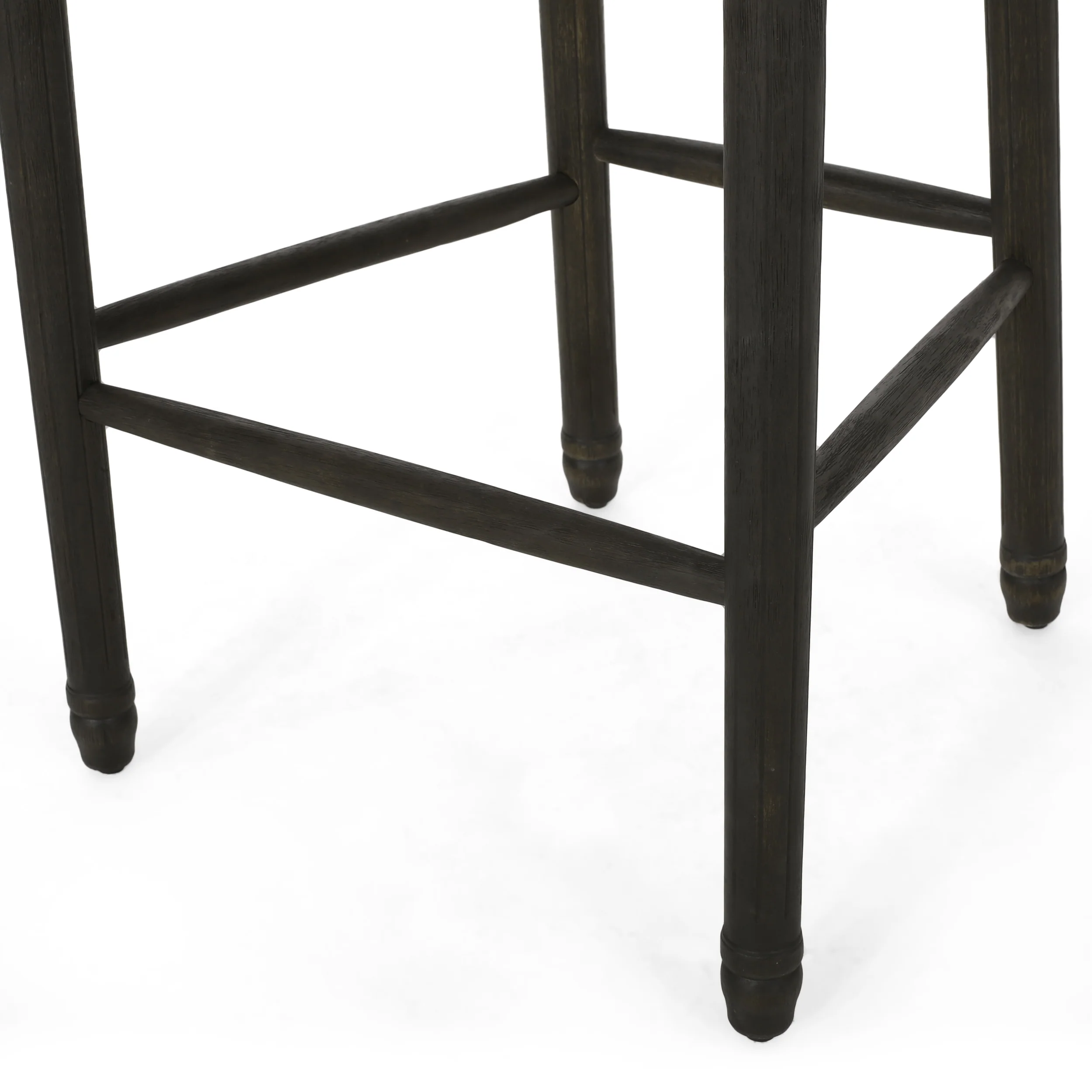 Towner French Country Wooden Barstools with Upholstered Seating (Set of 2) - furnishings