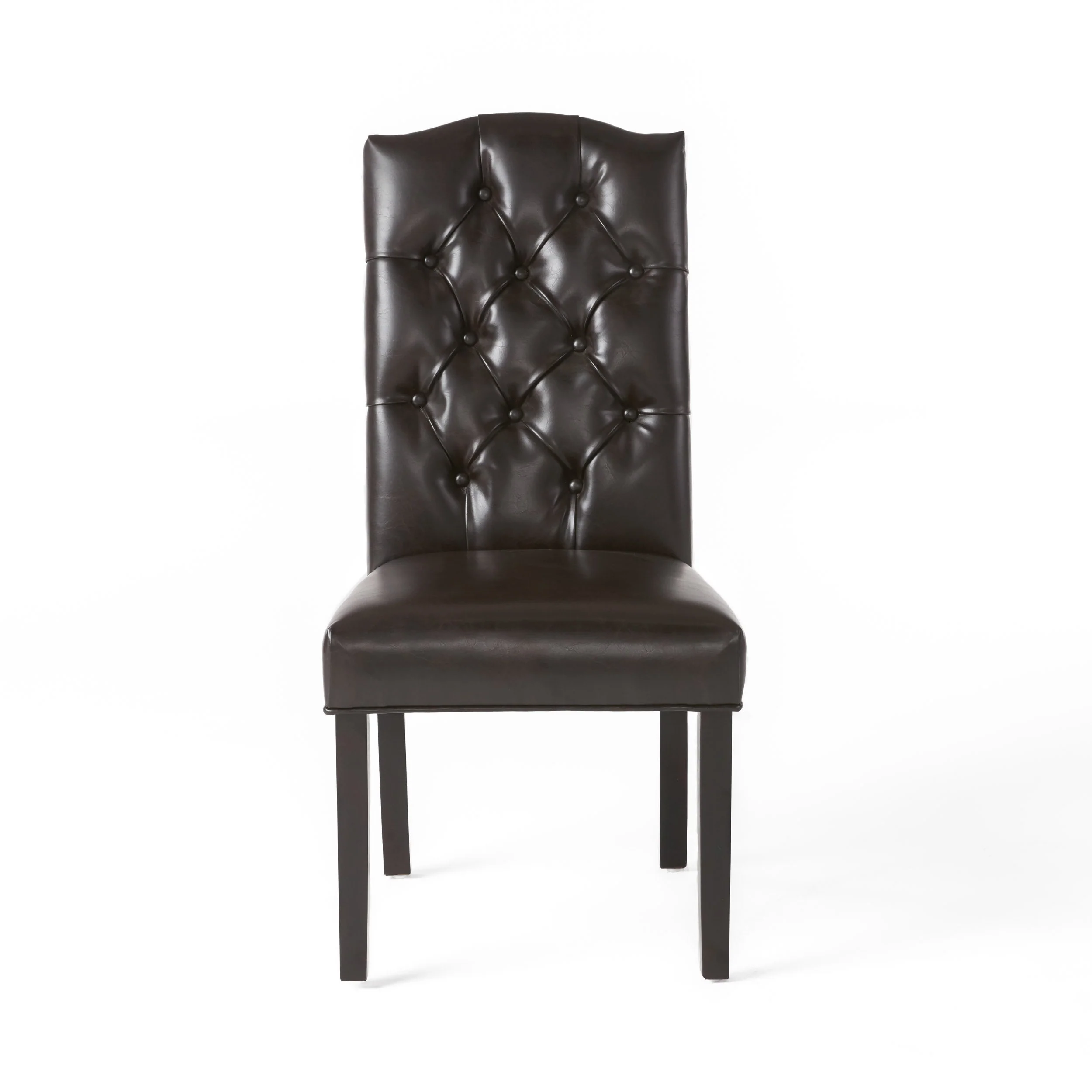 Clark Brown Leather Dining Chair (Set of 2) - furnishings