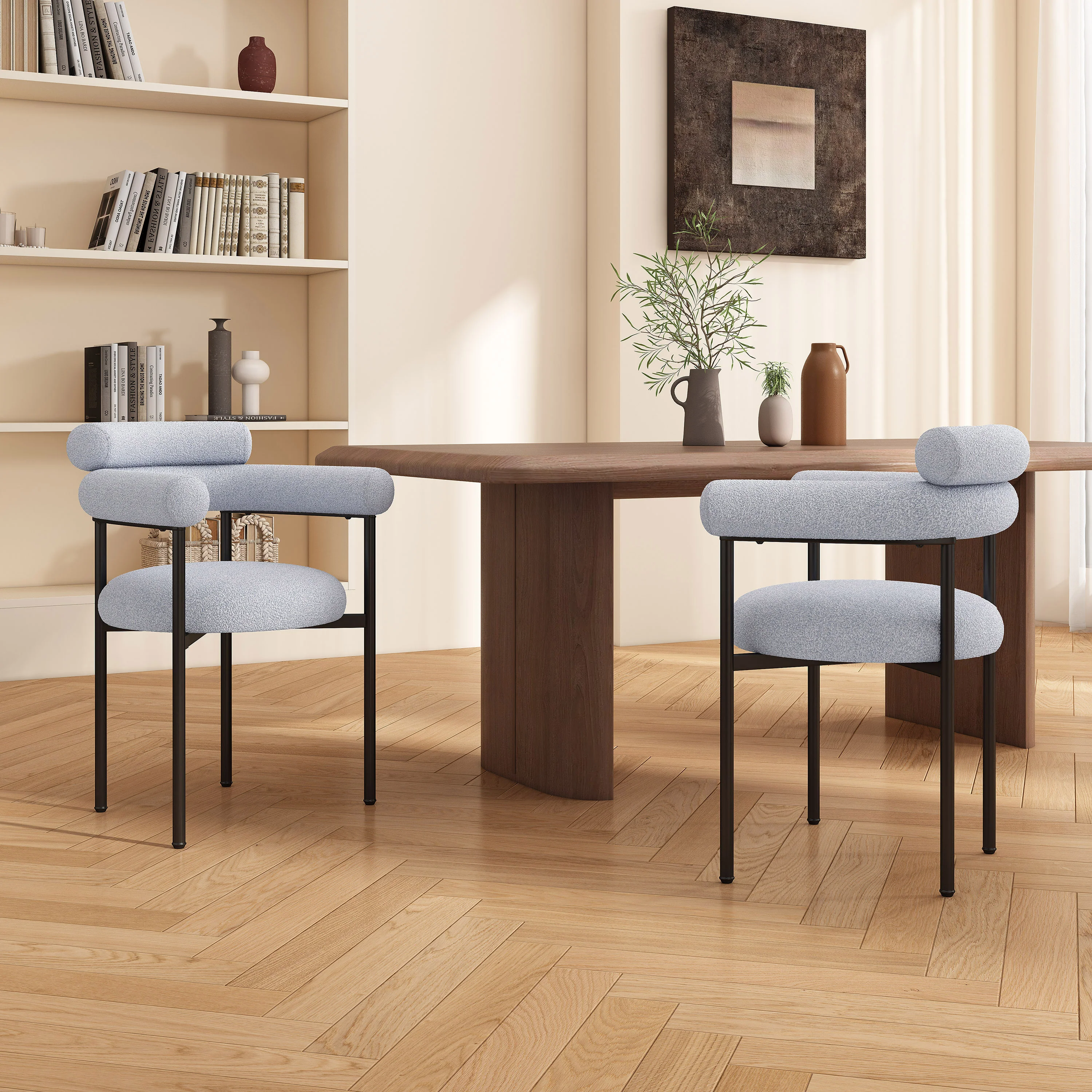Jornic Modern Arm Upholstered Dining Chair - furnishings