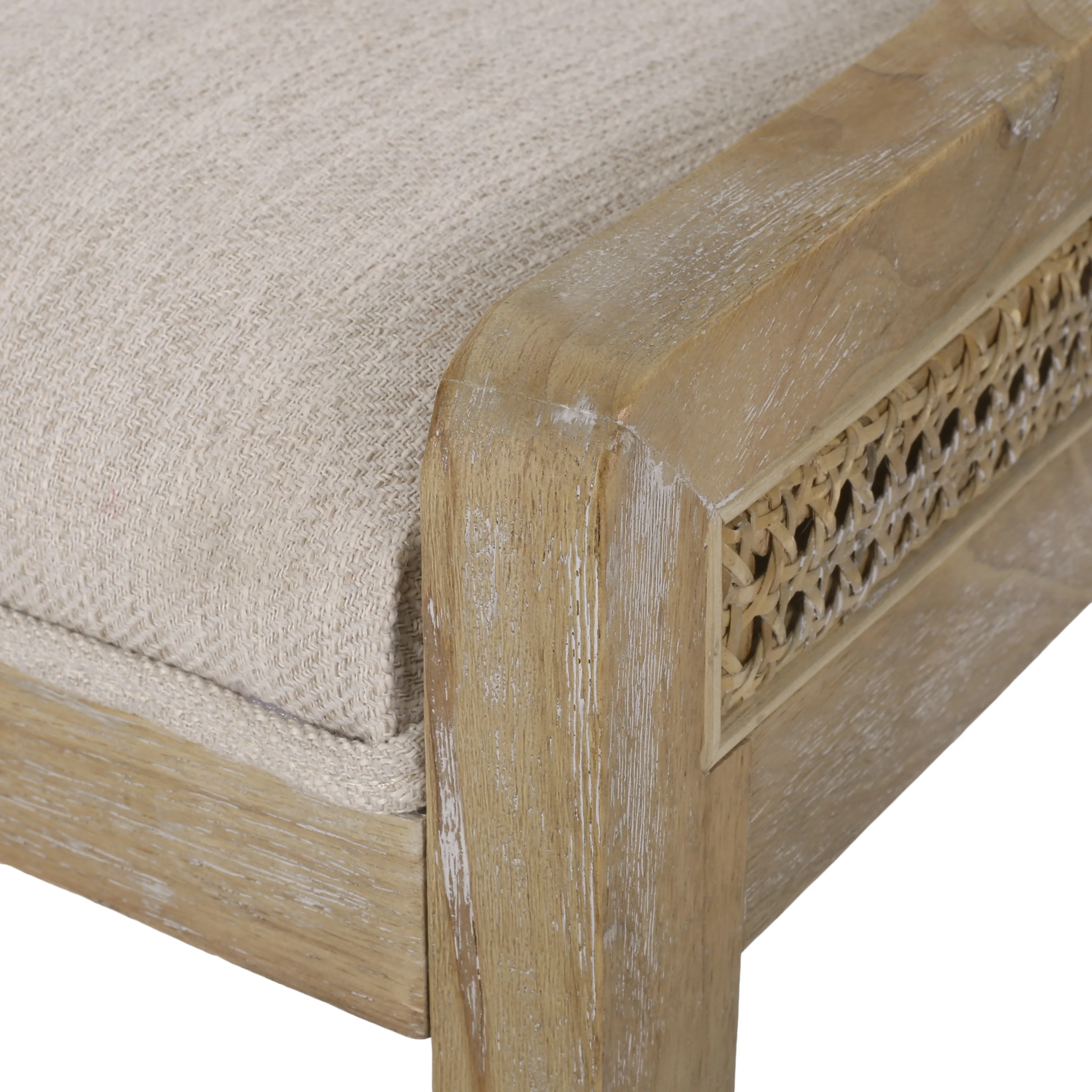 Wendell Rustic Cane and Wood Upholstered Dining Chairs, Set of 2 - furnishings
