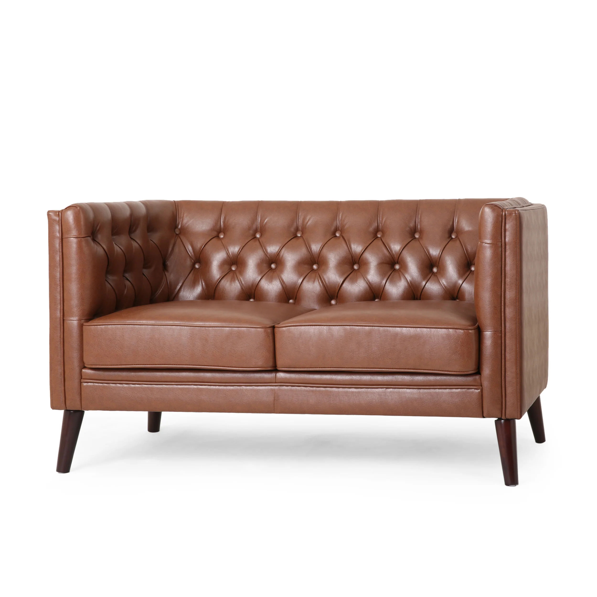 Henton Contemporary Upholstered Tufted Loveseat - furnishings