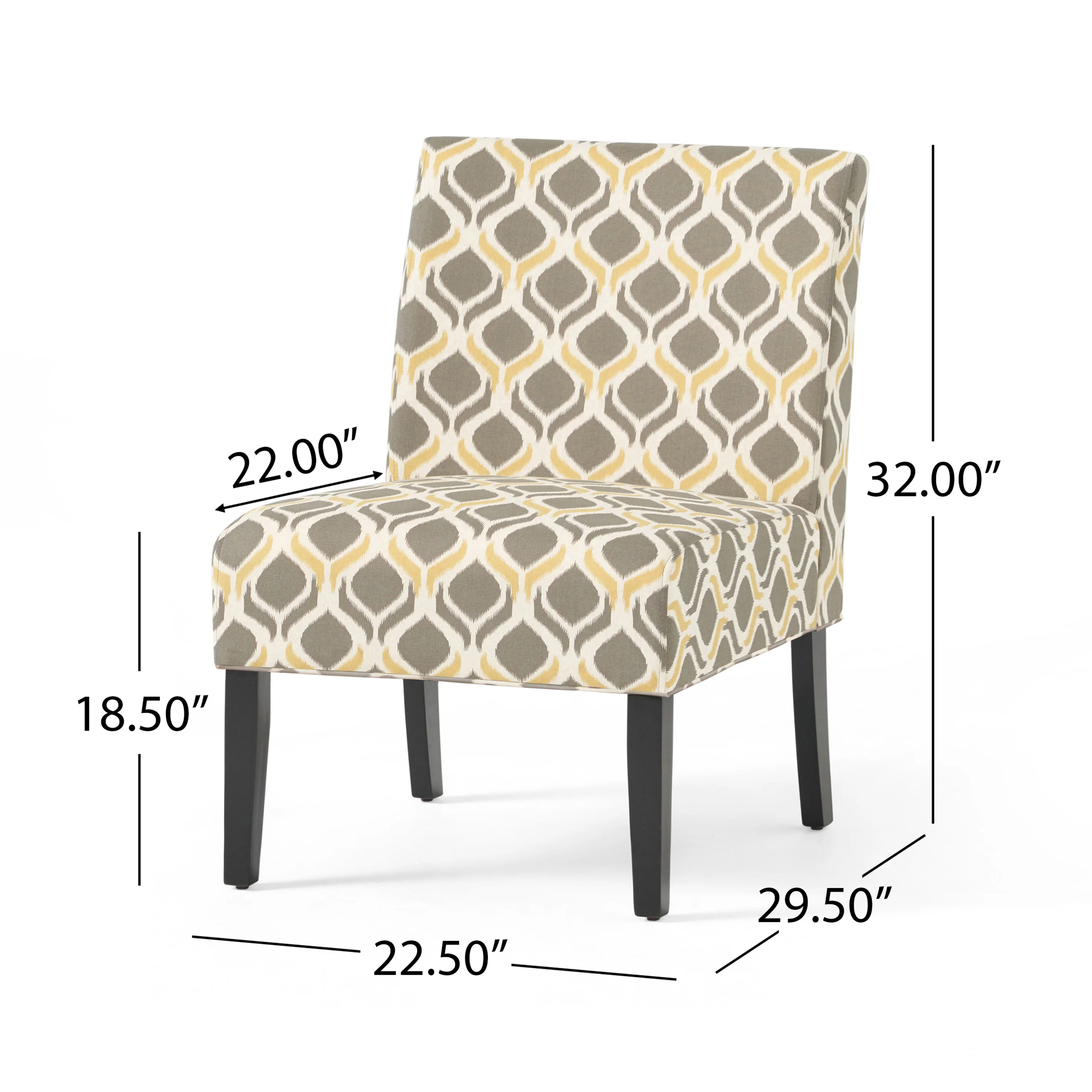Kalee Contemporary Fabric Slipper Accent Chair - furnishings