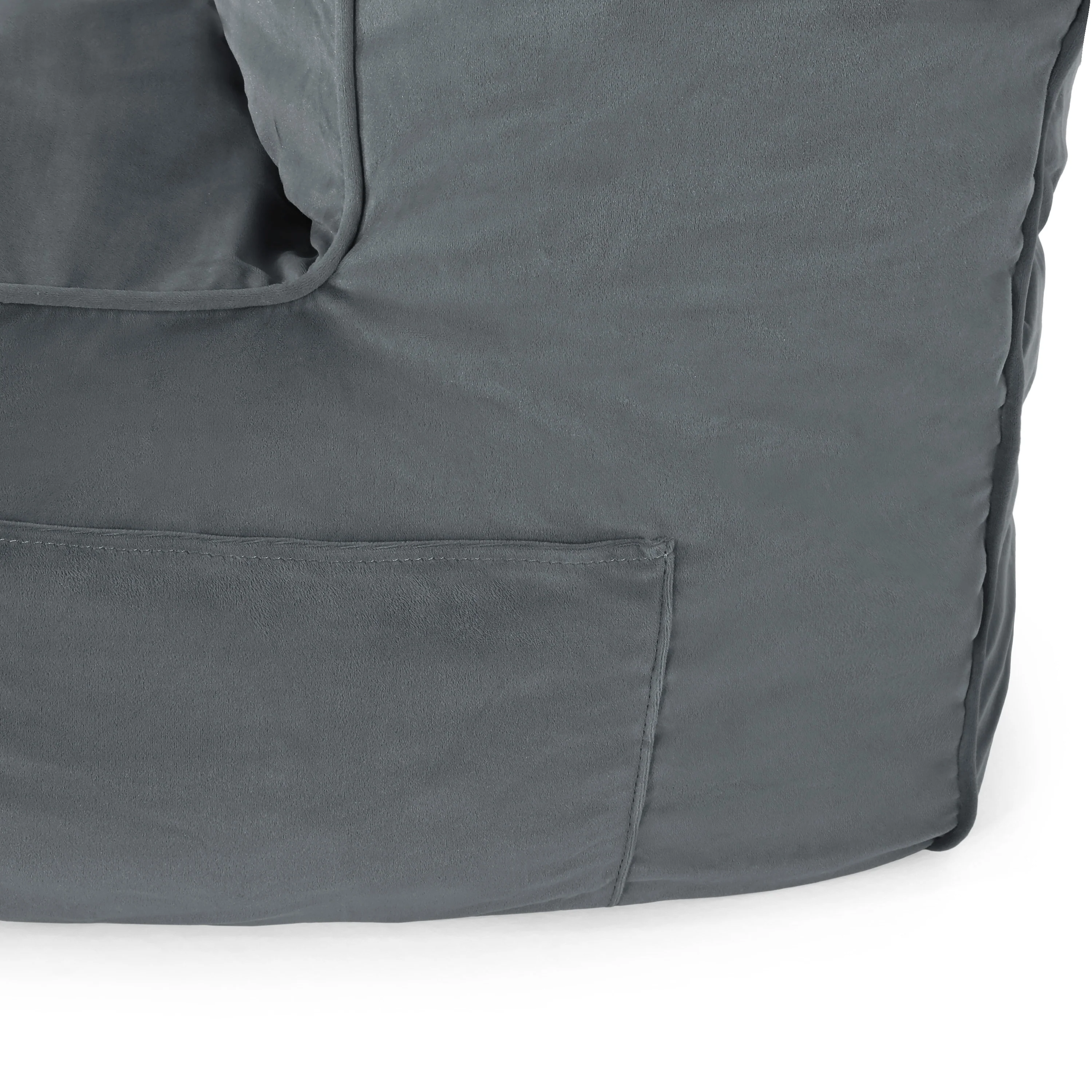 Caraway Modern Velvet Bean Bag Chair - furnishings